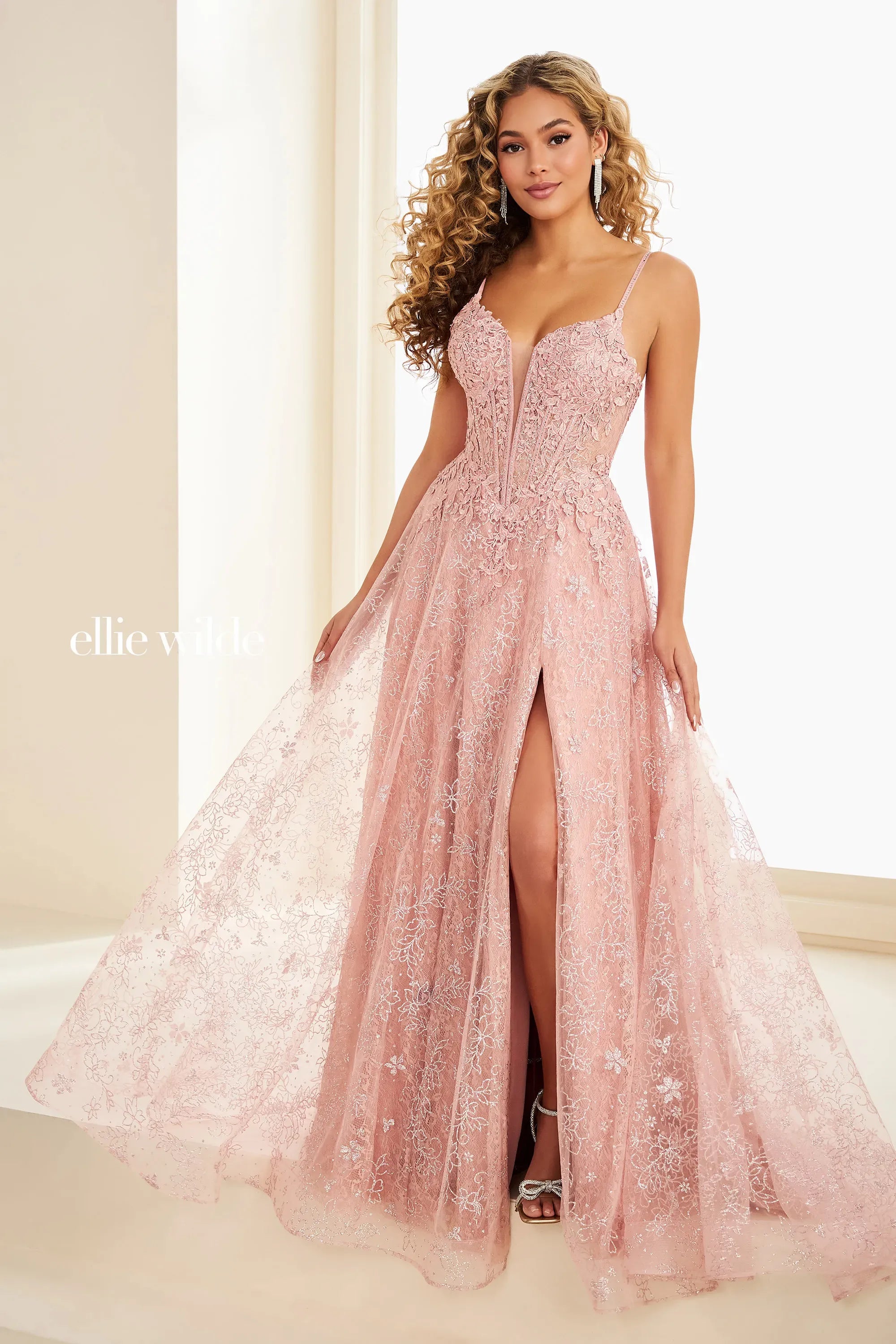 Prom Dresses A Line Long Formal Lace Applique Prom Dress English Rose