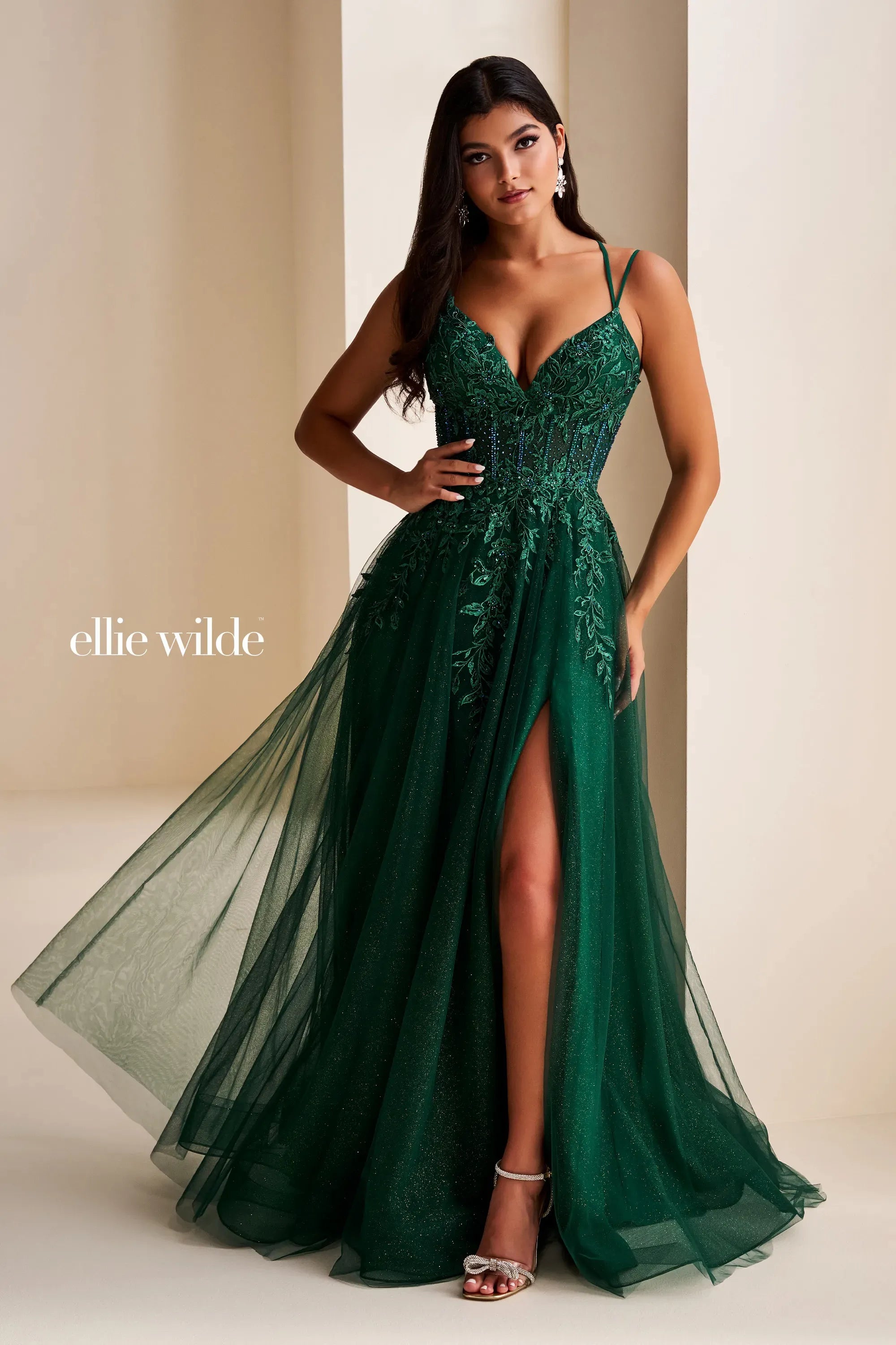 Prom Dresses Sequin Long Formal Glitter A Line Prom Dress Emerald
