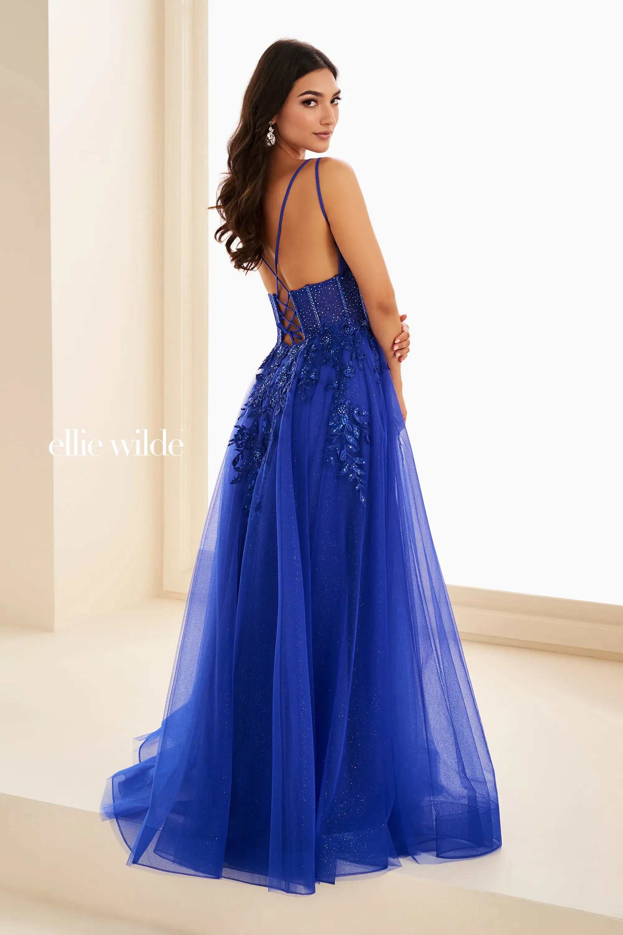 Prom Dresses Sequin Long Formal Glitter A Line Prom Dress Royal Blue