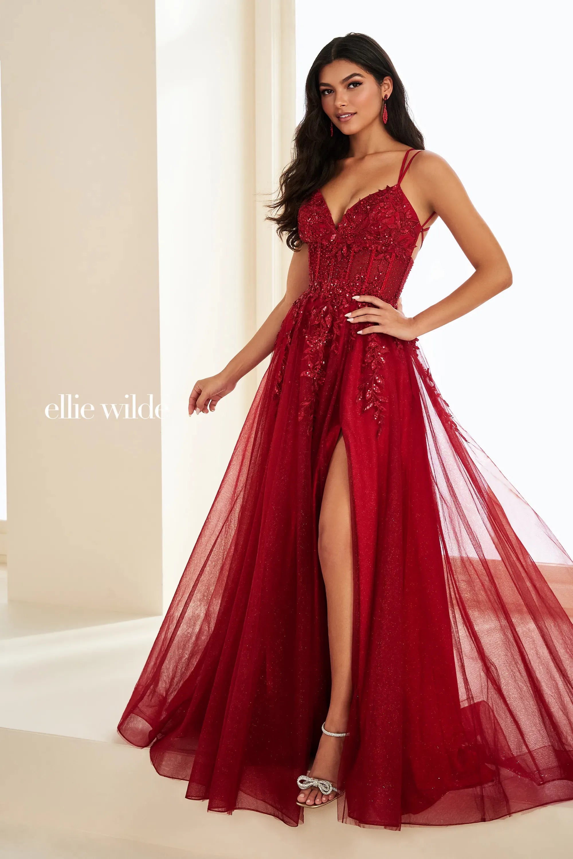 Prom Dresses Sequin Long Formal Glitter A Line Prom Dress Wine