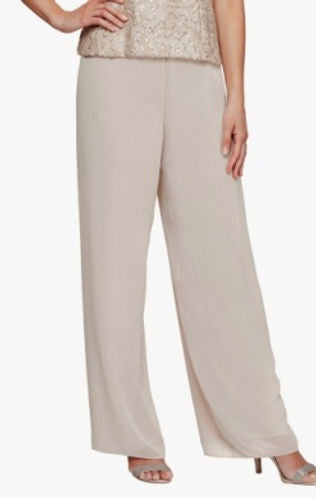 Chiffon Straight Leg Pant Alex Evenings 370927