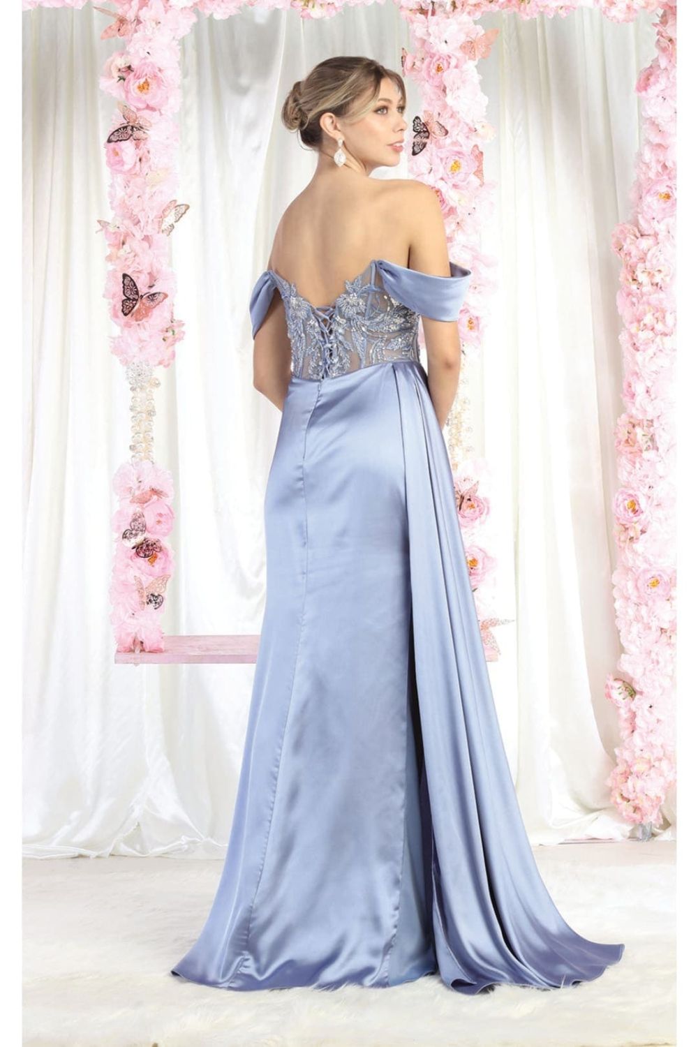 Sweetheart Floor-Length Satin Prom Mermaid May Queen 1977