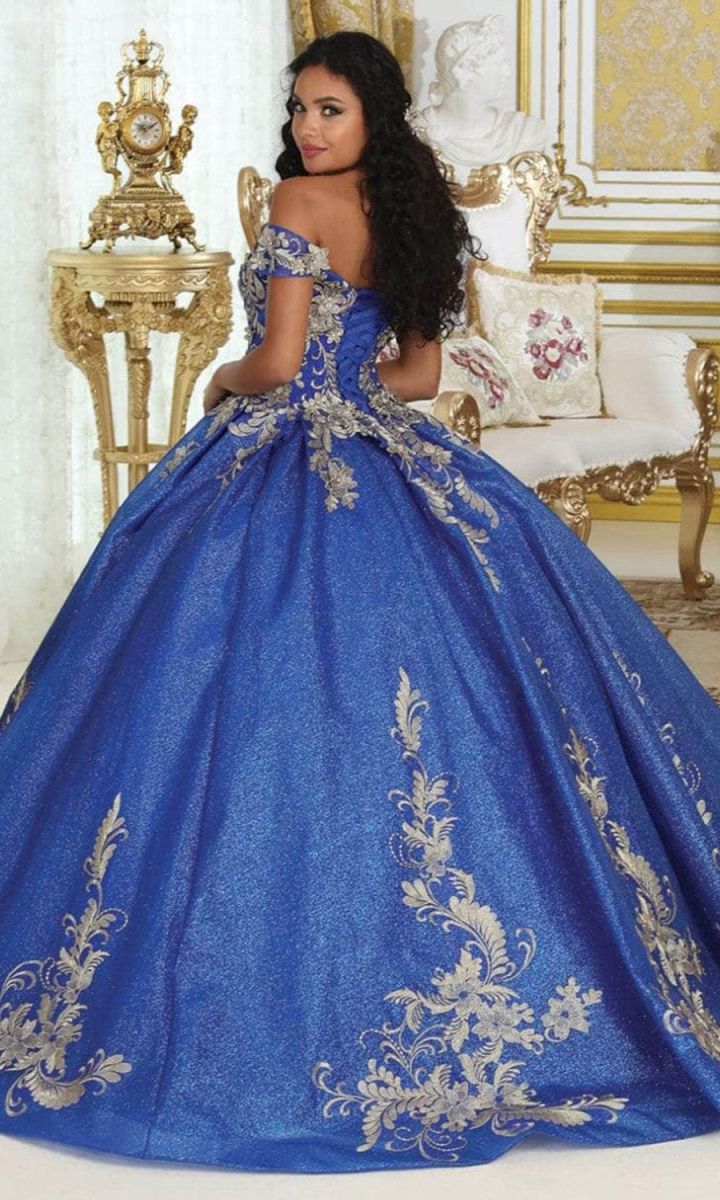 Off-the-Shoulder Floor-Length Tulle Quinceañera Ball Gown May Queen LK219