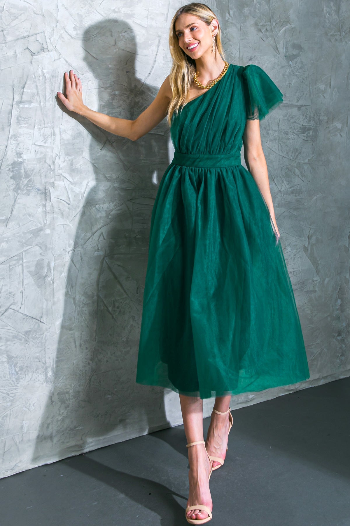 Cocktail Dresses Midi A Line Formal Cocktail Dress Flying Tomato ID20288 Emerald