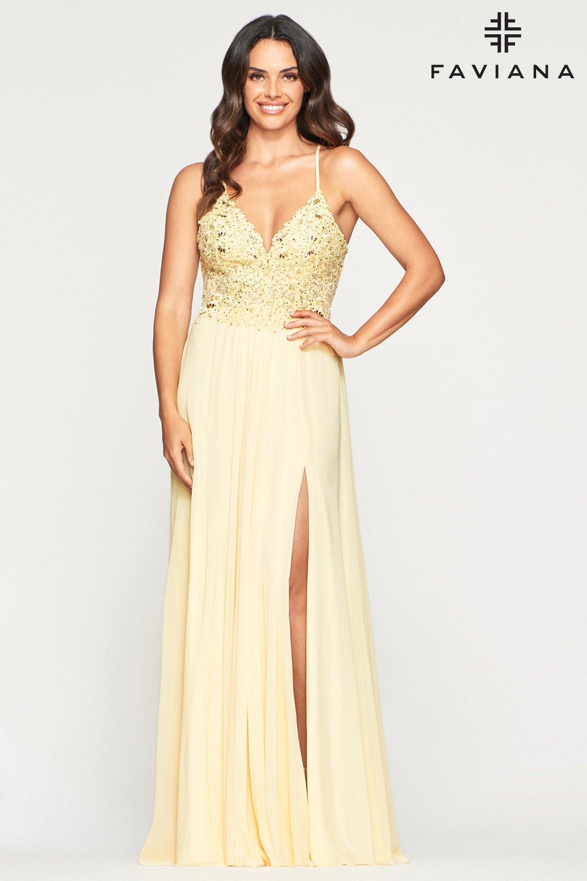 Faviana 10005 Long Sexy Evening Prom Formal Dress - The Dress Outlet Faviana