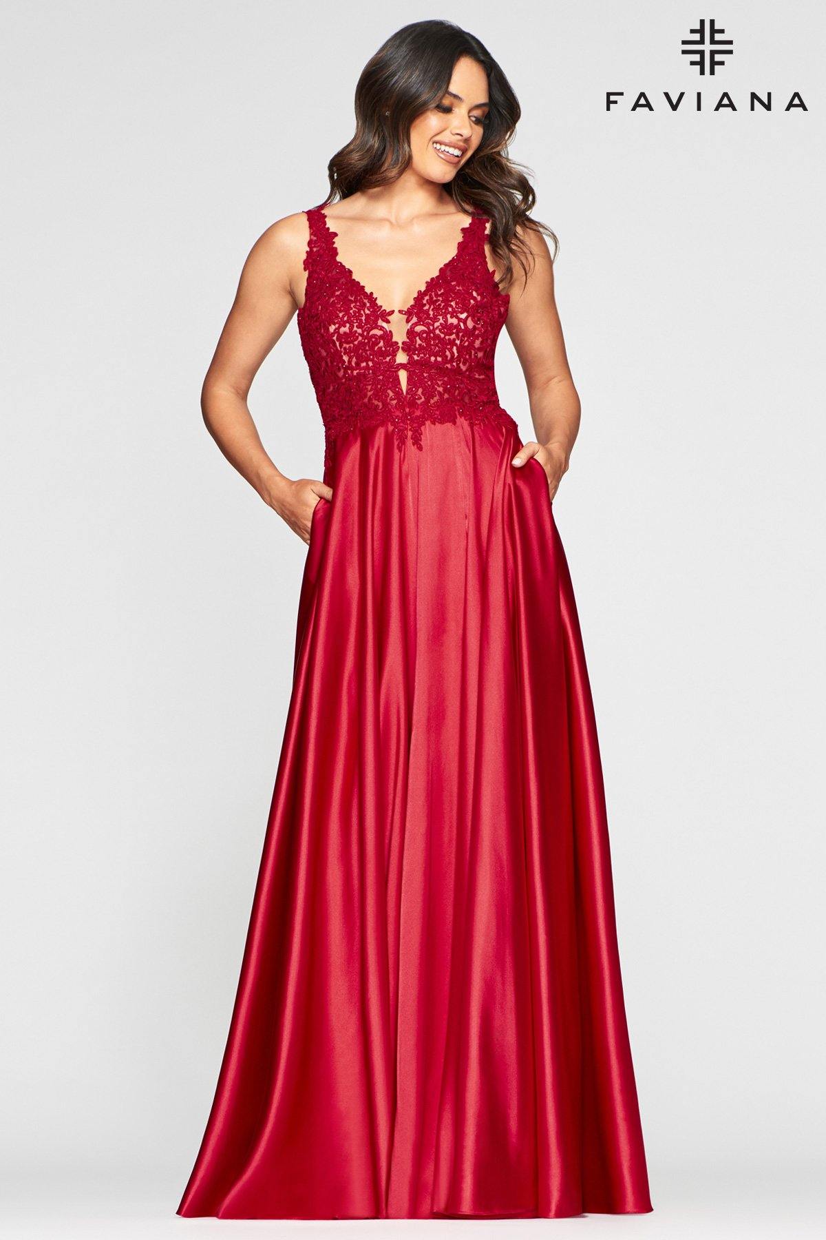 Faviana 10407 Long Sleeveless Prom Formal Dress - The Dress Outlet Faviana