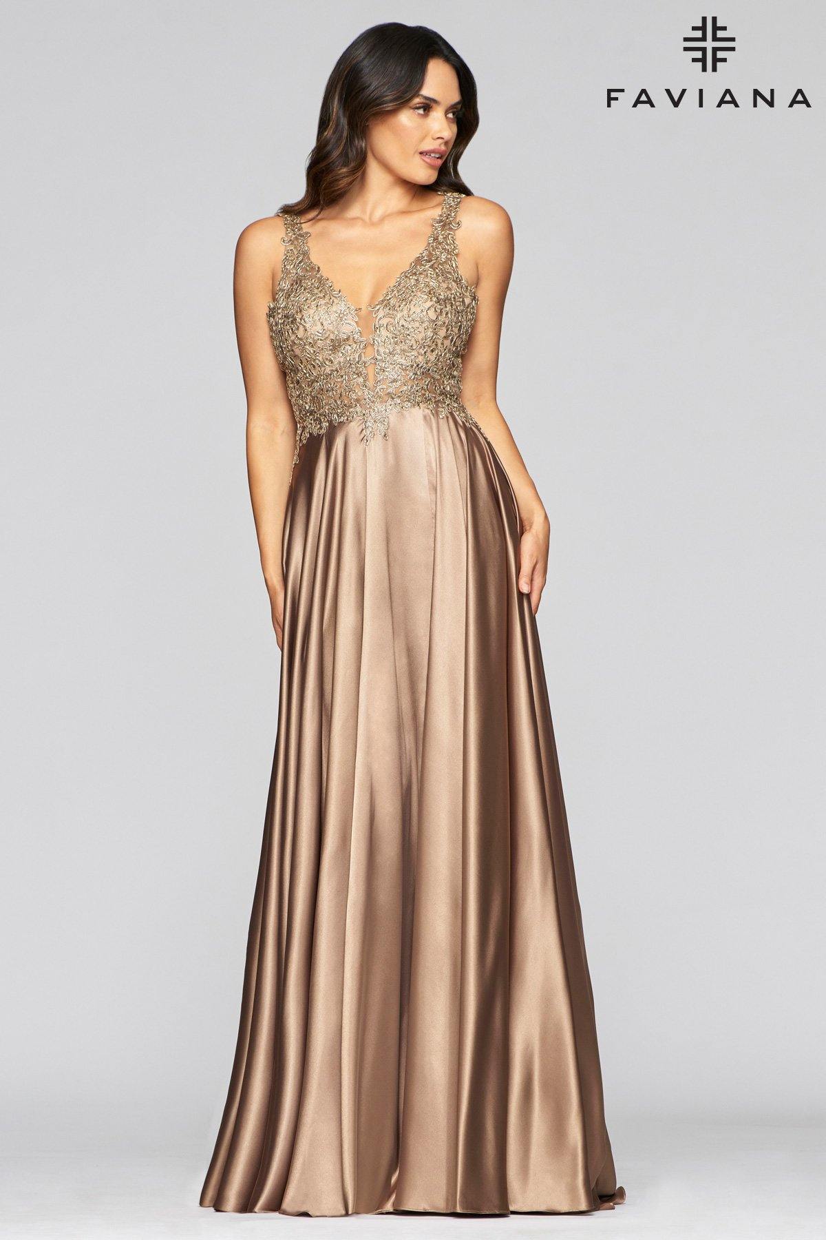 Faviana 10407 Long Sleeveless Prom Formal Dress - The Dress Outlet Faviana