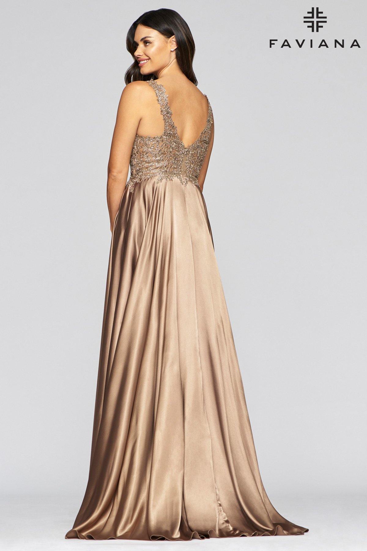 Faviana 10407 Long Sleeveless Prom Formal Dress - The Dress Outlet Faviana