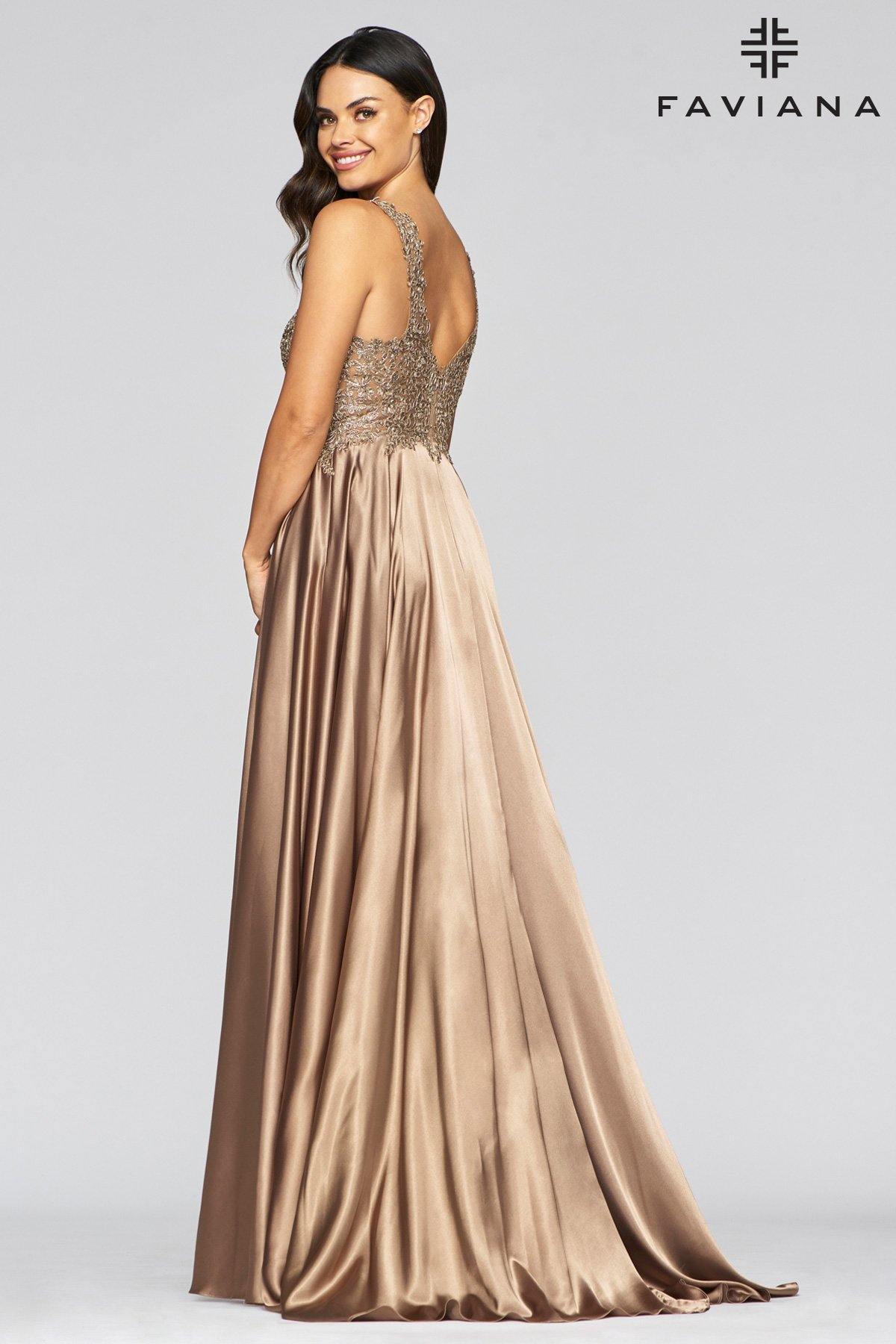 Faviana 10407 Long Sleeveless Prom Formal Dress - The Dress Outlet Faviana