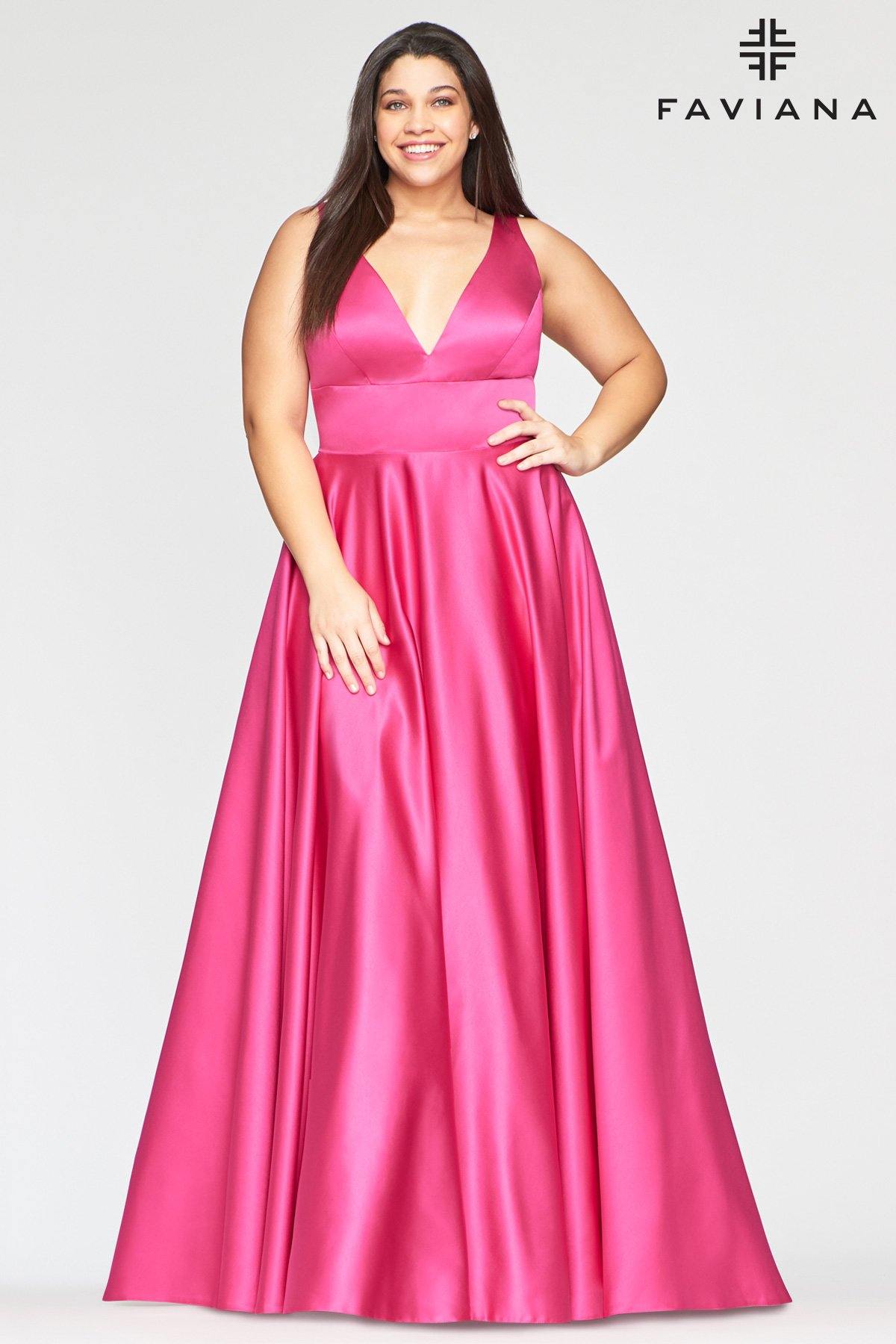 Faviana 9496 Long Formal Plus Size Prom Gown - The Dress Outlet Faviana