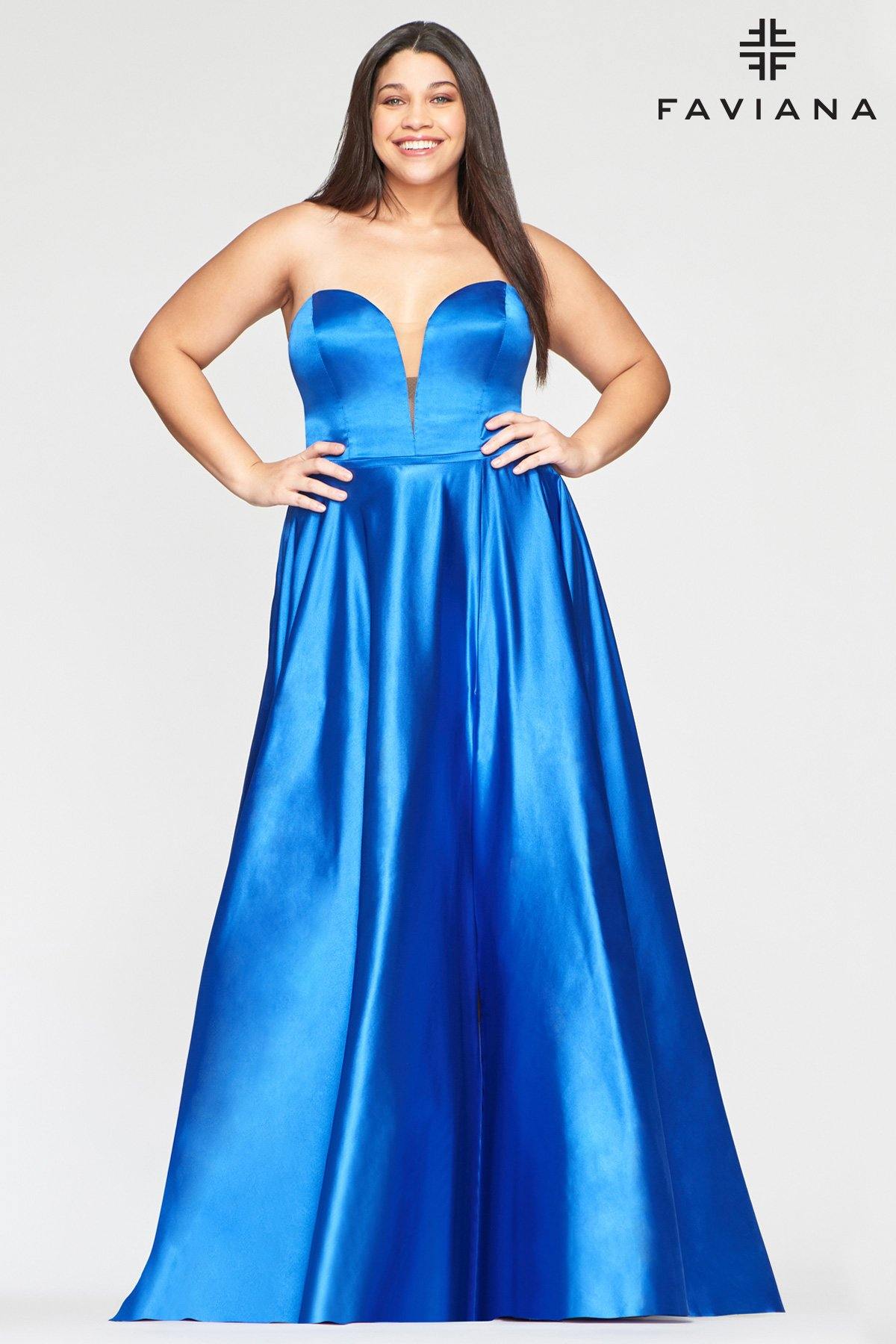 Faviana 9497 Long Plus Size Formal Prom Gown - The Dress Outlet Faviana