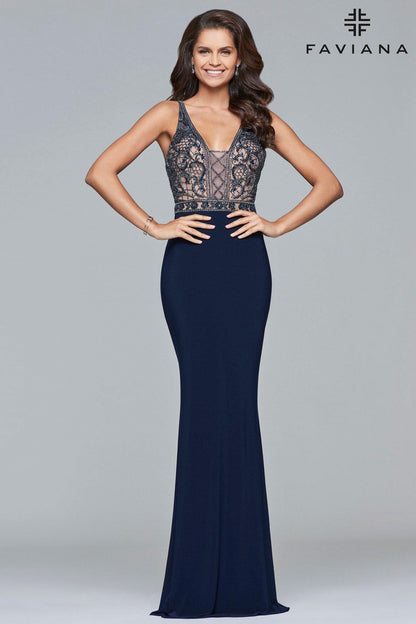 Faviana Long Prom Dress S10092 Sale - The Dress Outlet