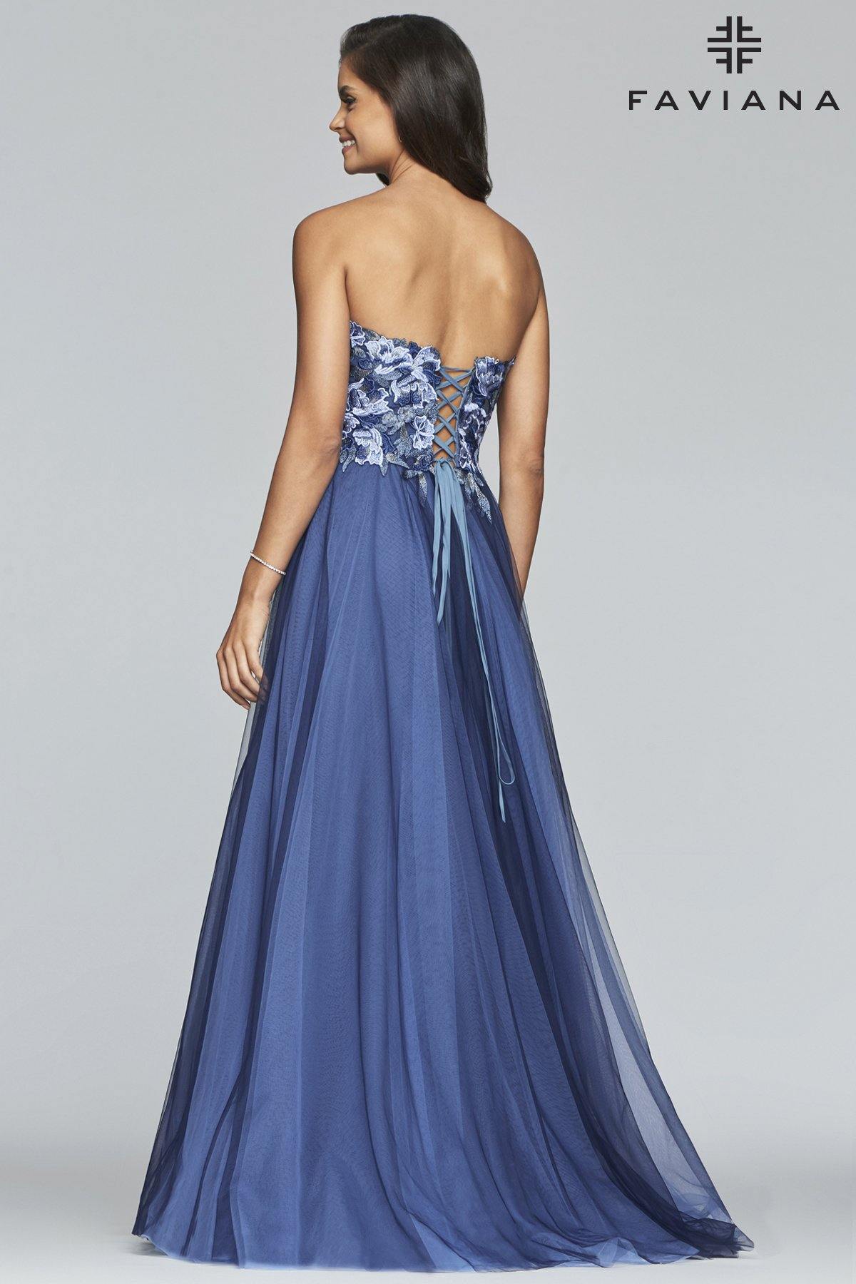 Faviana S10023 Strapless Long Gown - The Dress Outlet Faviana