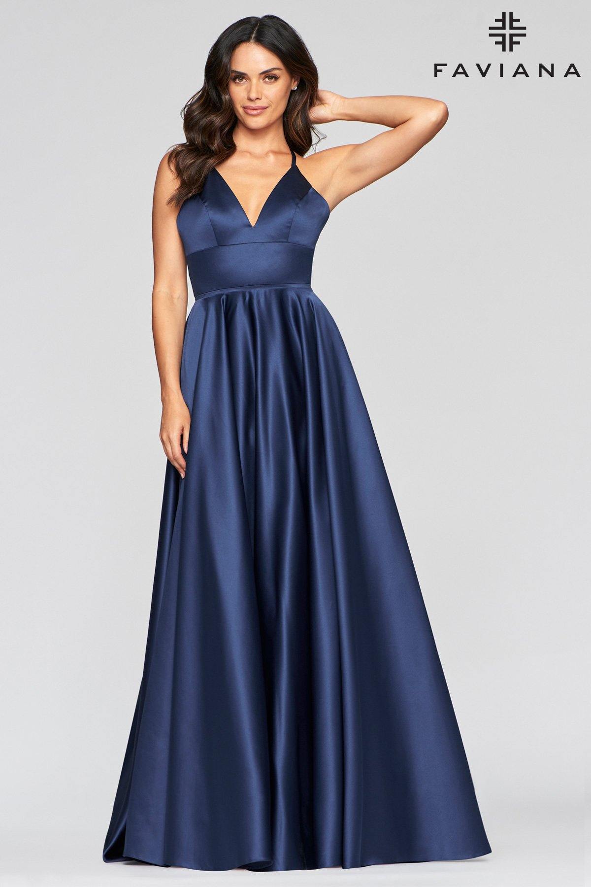 Prom Dress Long Bridesmaids Prom Ball Gown Navy
