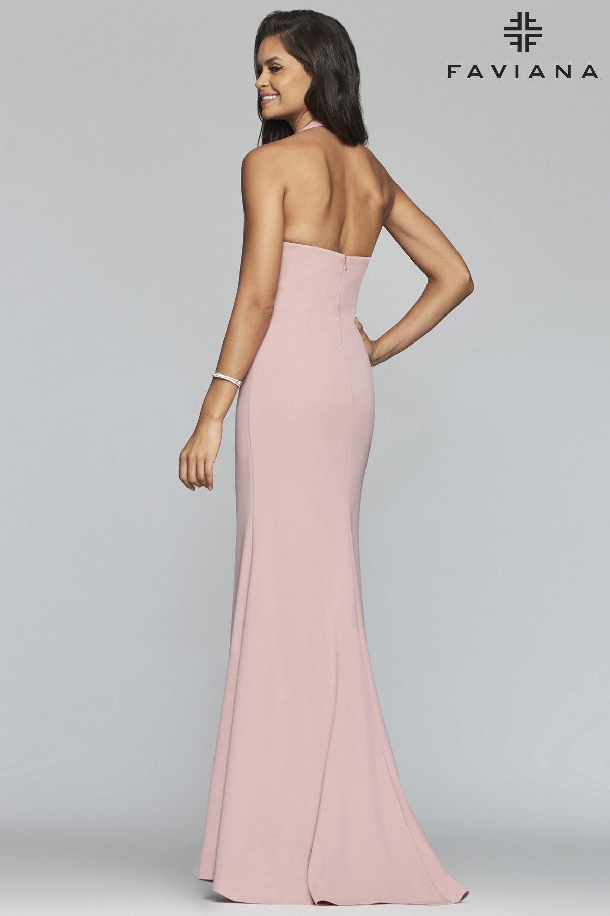 Faviana S10284 Long Halter Formal Dress - The Dress Outlet Faviana