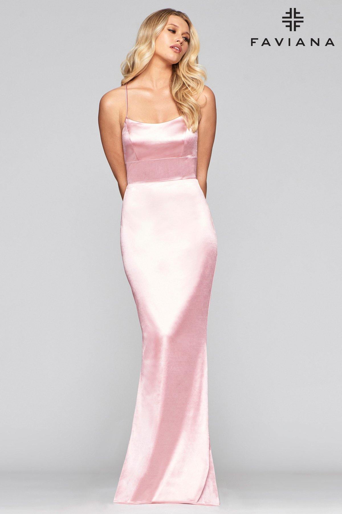 Faviana S10375 Long Formal Bridesmaids Prom Dress - The Dress Outlet Faviana