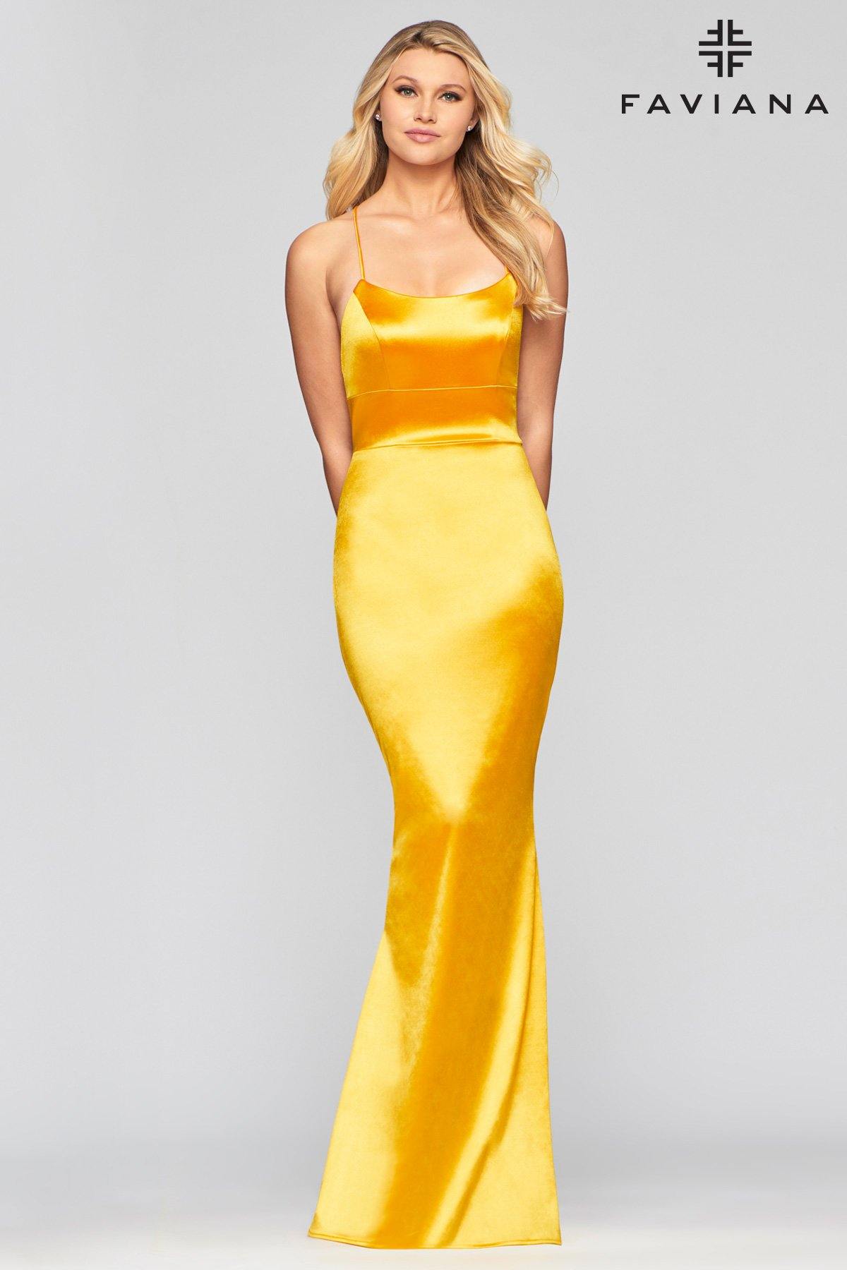 Faviana S10375 Long Formal Bridesmaids Prom Dress - The Dress Outlet Faviana