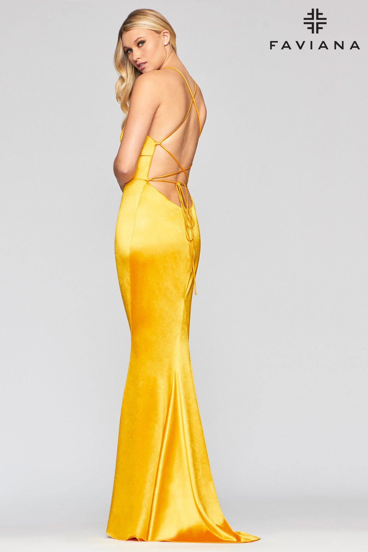 Faviana S10375 Long Formal Bridesmaids Prom Dress - The Dress Outlet Faviana