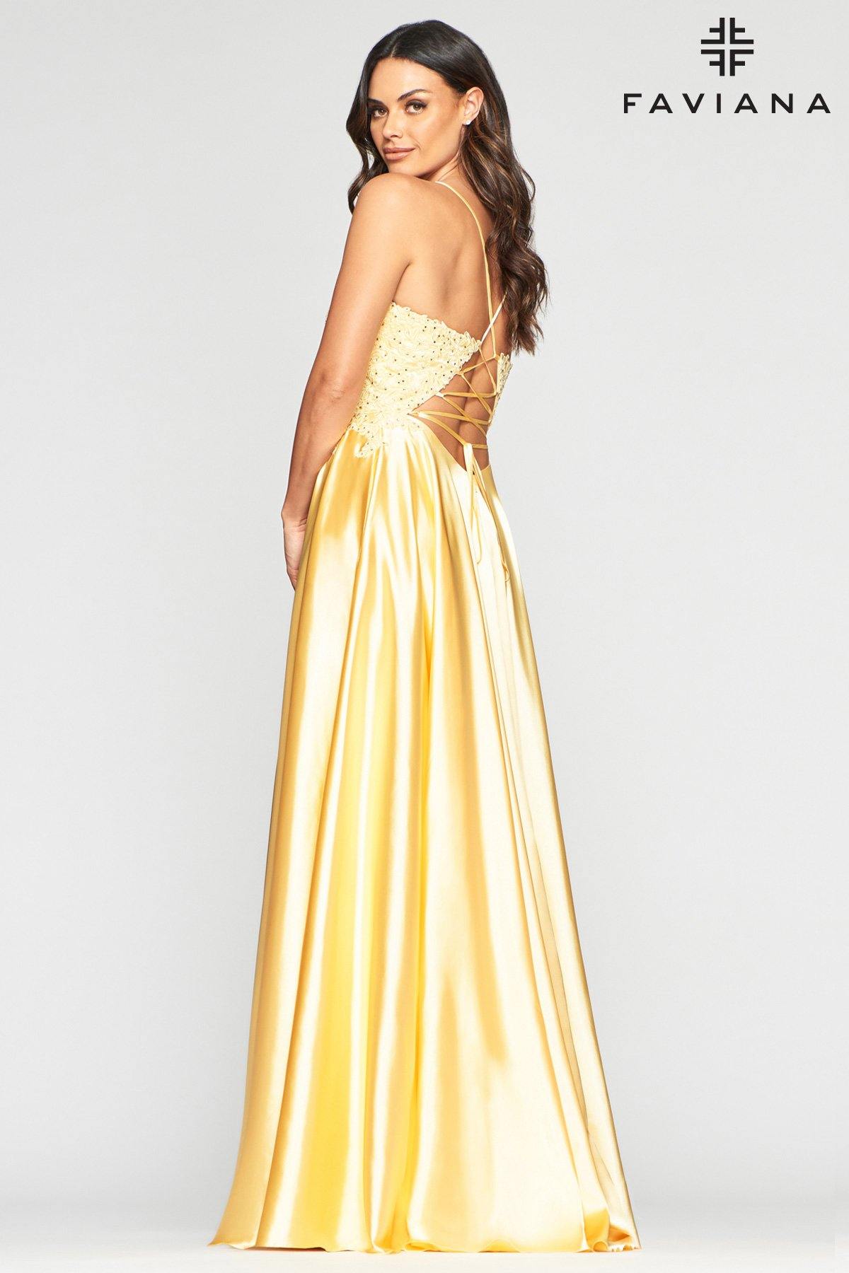Faviana S10400 Long Formal Bridesmaids Prom Dress - The Dress Outlet Faviana