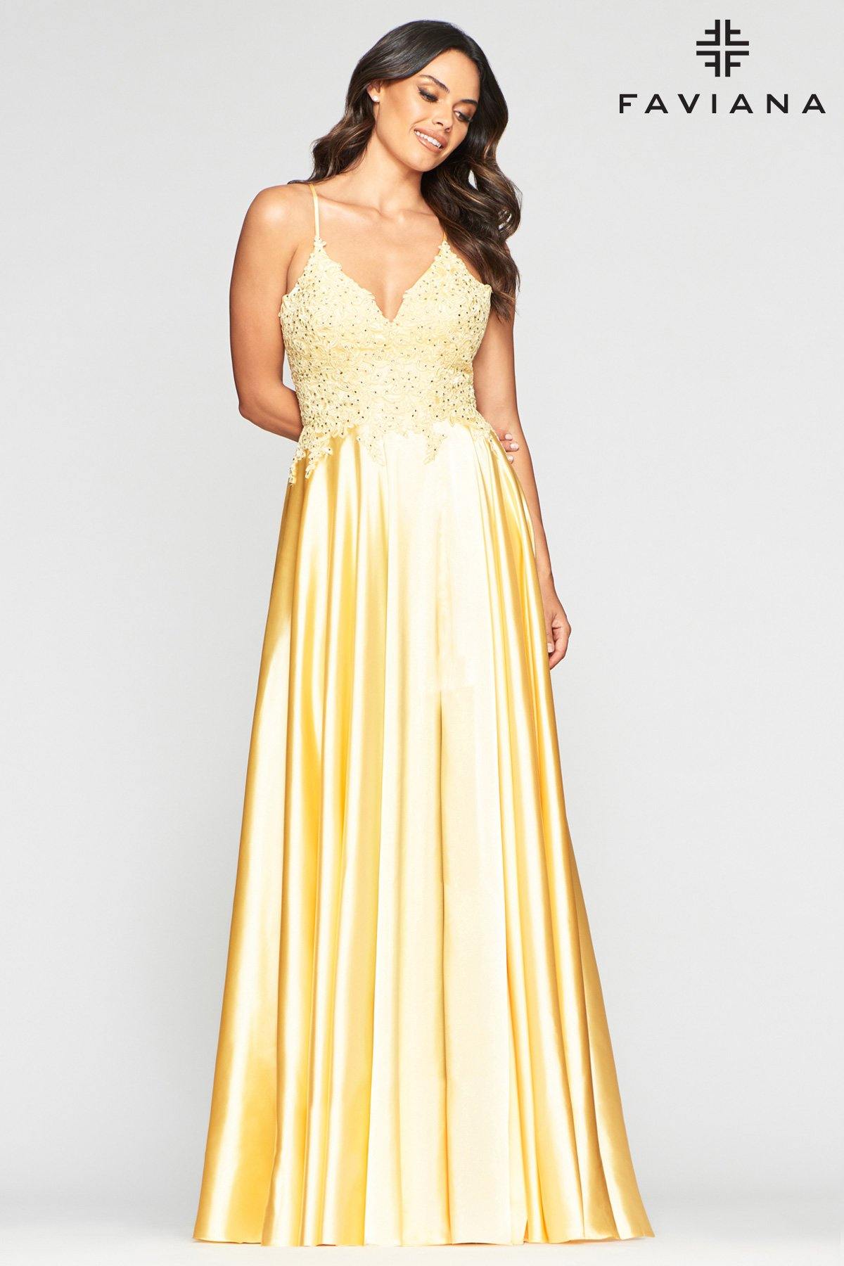 Faviana S10400 Long Formal Bridesmaids Prom Dress - The Dress Outlet Faviana