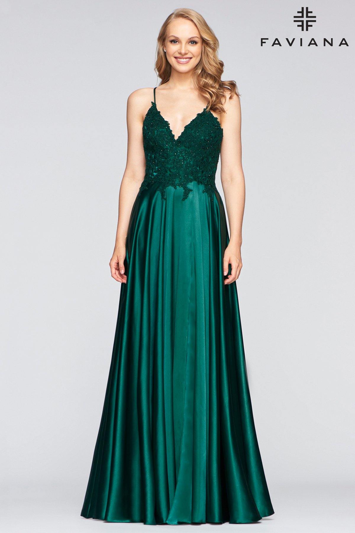 Faviana S10400 Long Formal Bridesmaids Prom Dress - The Dress Outlet Faviana