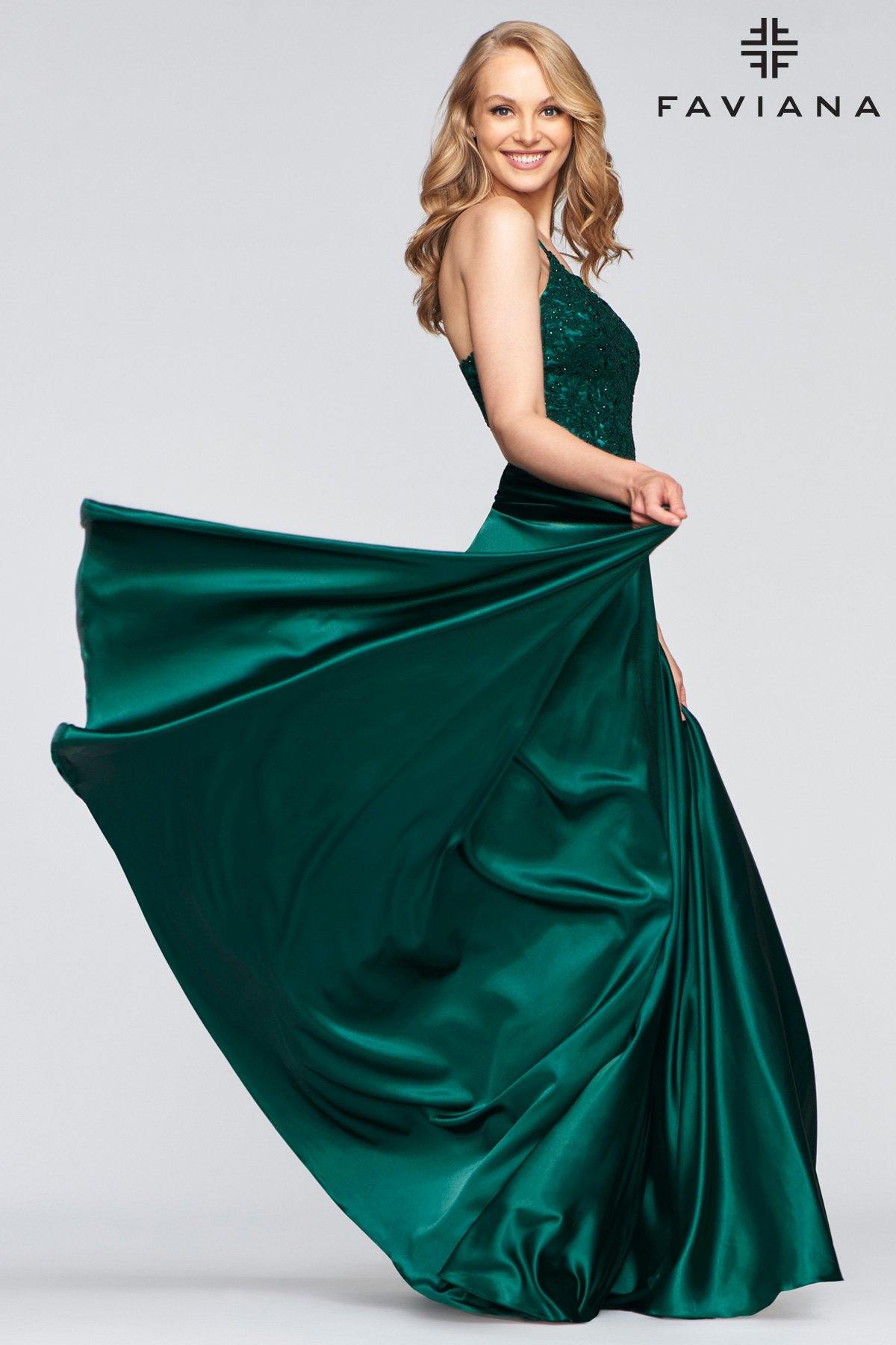 Faviana S10400 Long Formal Bridesmaids Prom Dress - The Dress Outlet Faviana