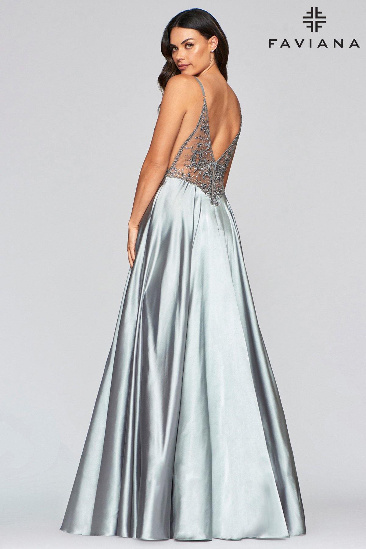Faviana S10401 Long Formal Evening Prom Dress - The Dress Outlet Faviana