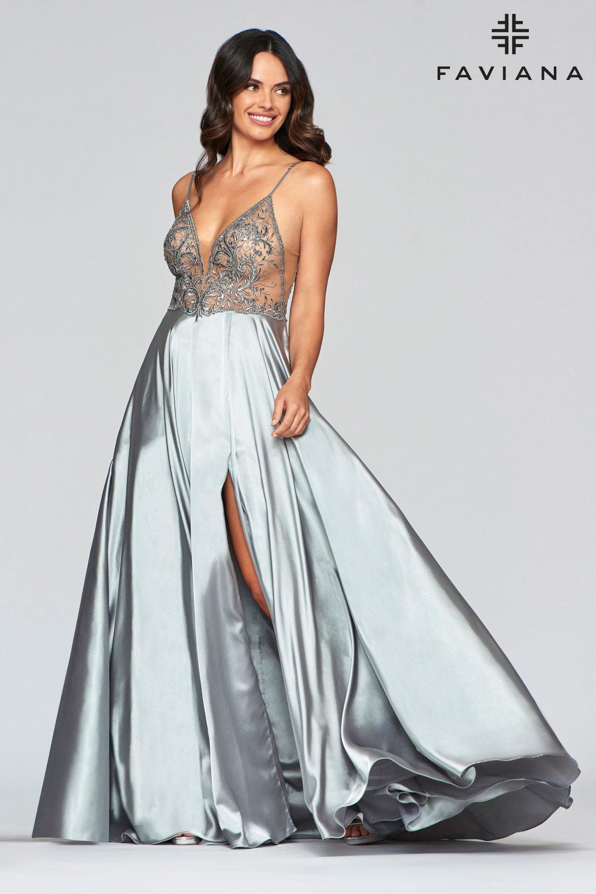 Faviana S10401 Long Formal Evening Prom Dress - The Dress Outlet Faviana