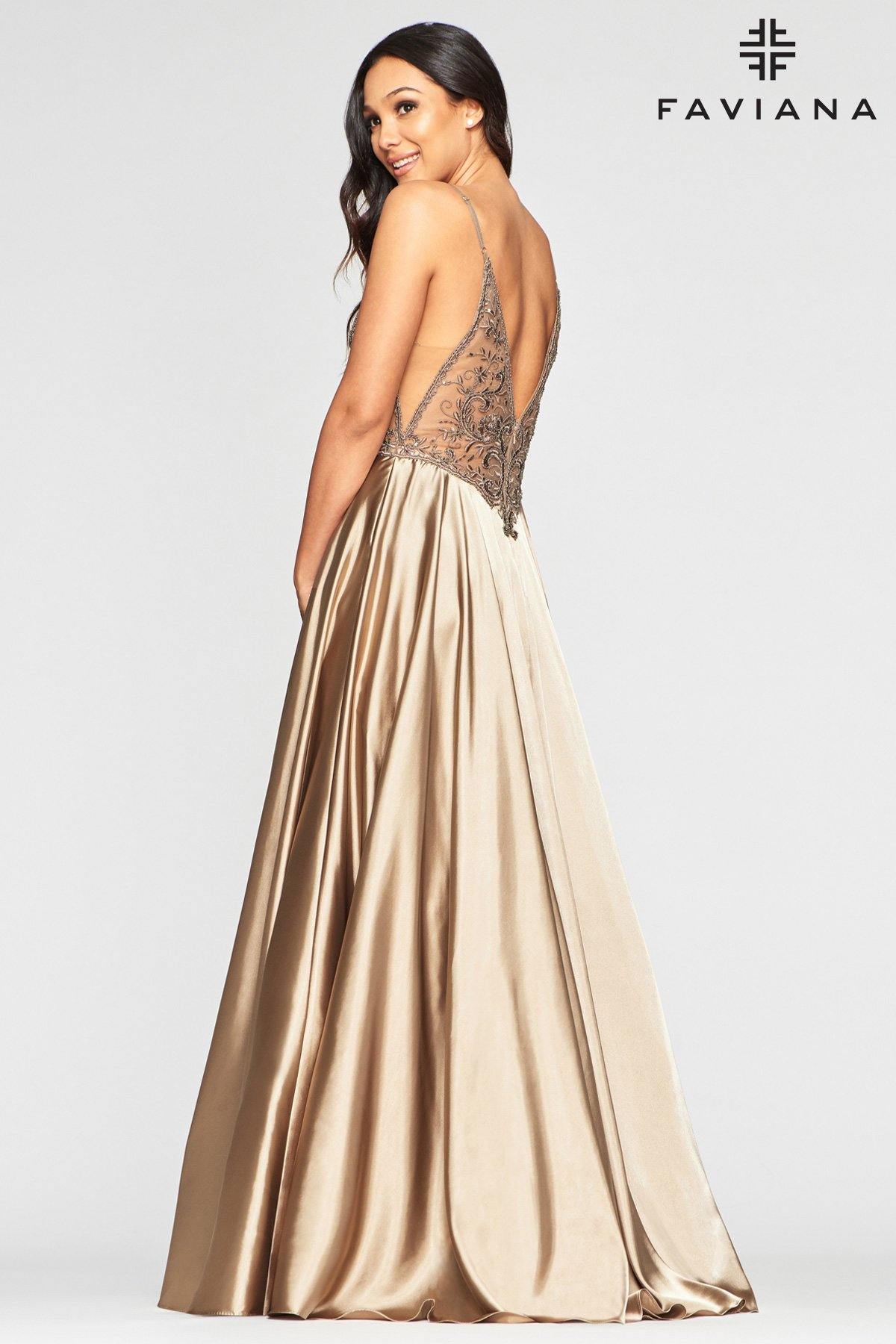 Faviana S10401 Long Formal Evening Prom Dress - The Dress Outlet Faviana
