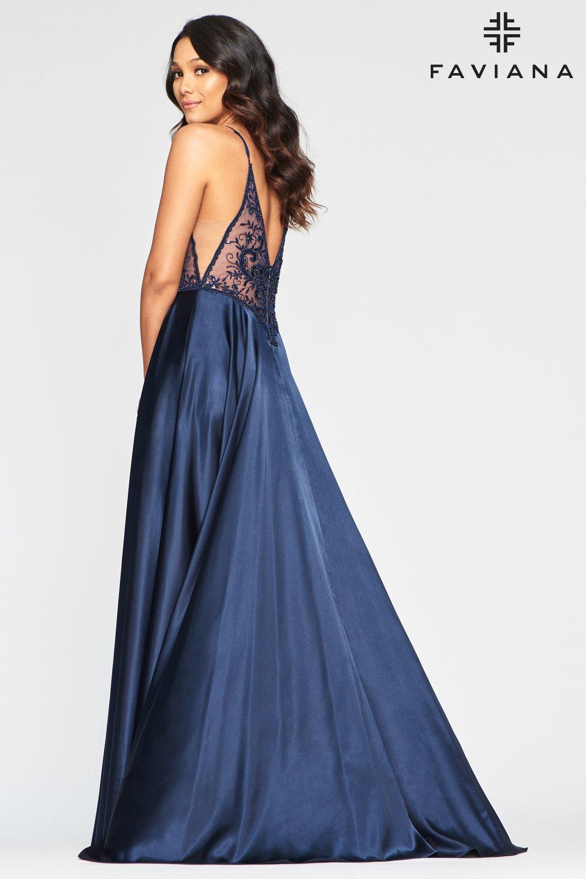 Faviana S10401 Long Formal Evening Prom Dress - The Dress Outlet Faviana
