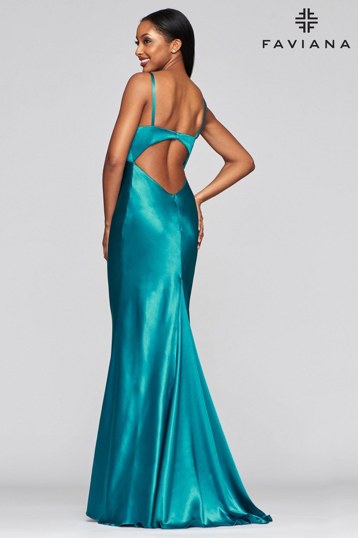 Faviana S10405 Prom Long Fitted Mermaid Gown Formal - The Dress Outlet Faviana