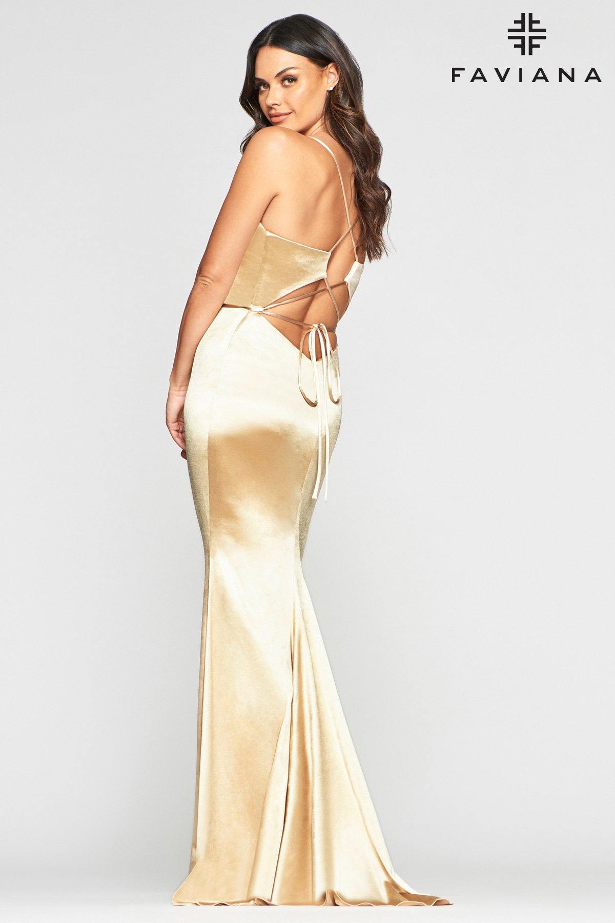 Faviana S10409 Long Bridesmaids Evening Prom Dress - The Dress Outlet Faviana