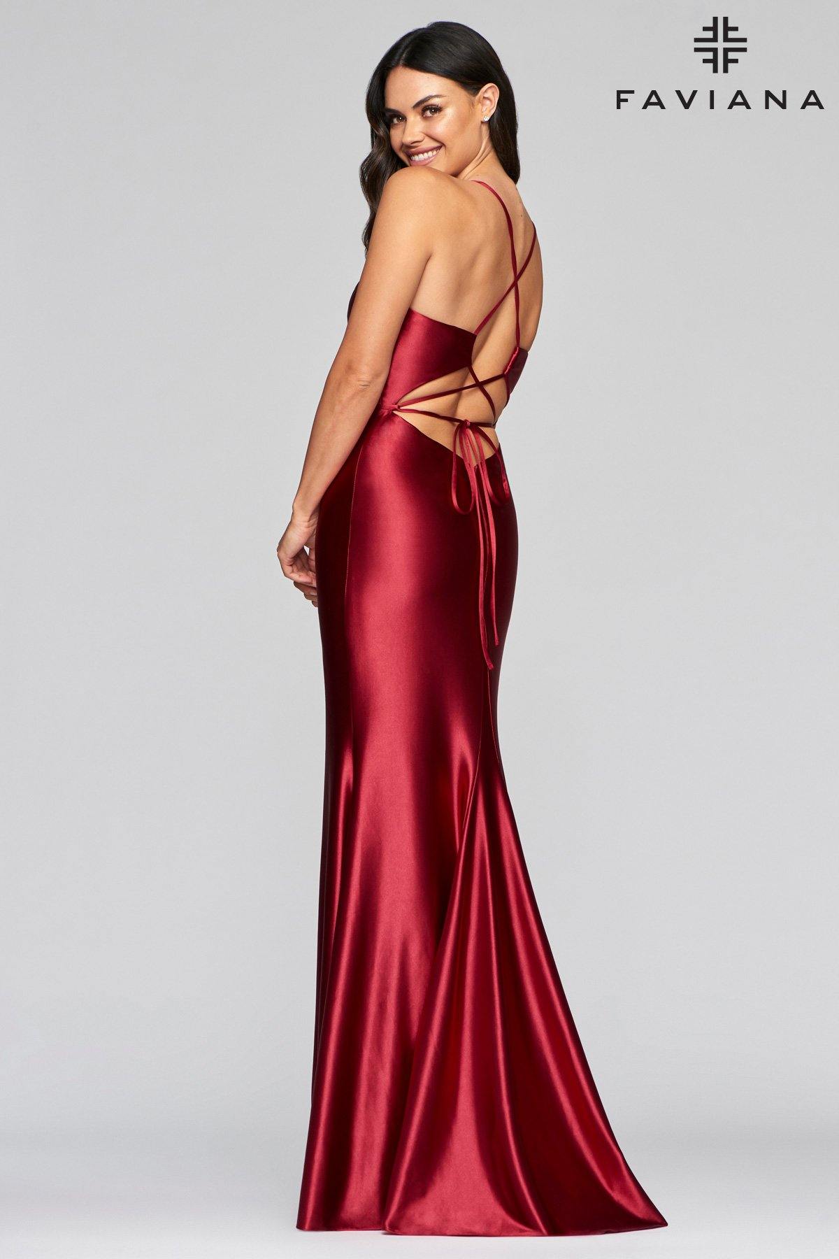 Faviana S10409 Long Bridesmaids Evening Prom Dress - The Dress Outlet Faviana