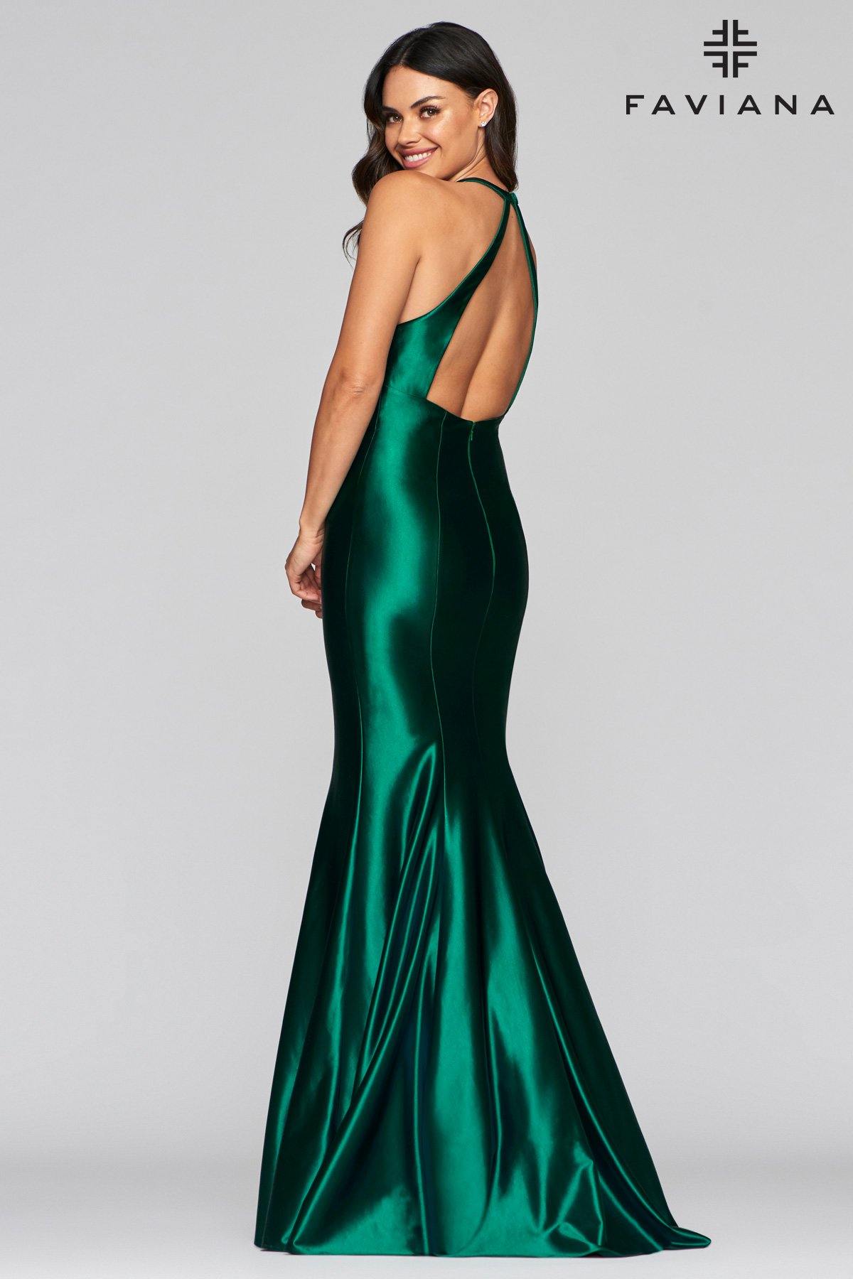 Faviana S10412 Prom Long Formal Fitted Mermaid Gown - The Dress Outlet Faviana