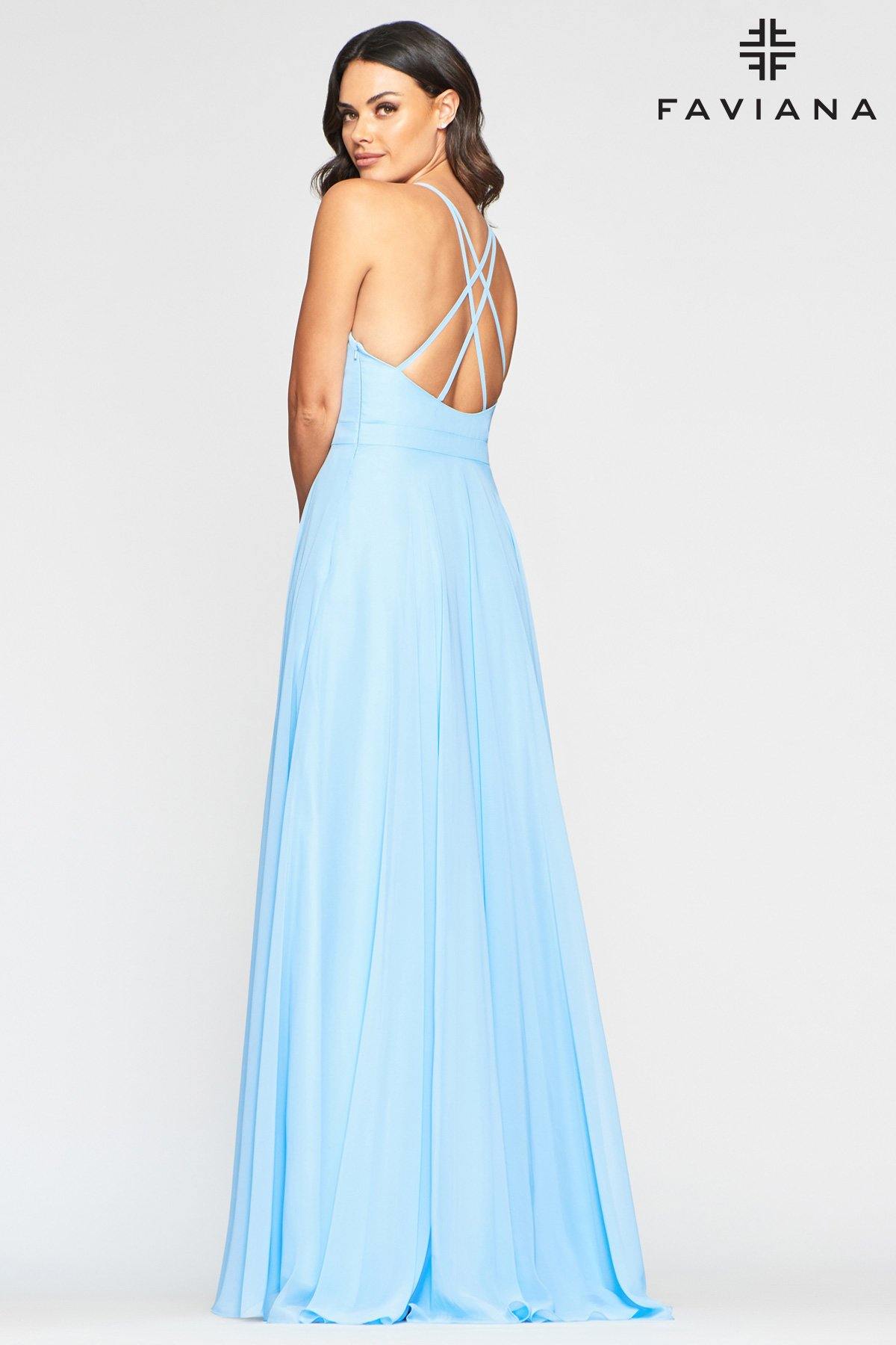 Faviana S10413 Bridesmaids Long Formal Prom Dress - The Dress Outlet Faviana