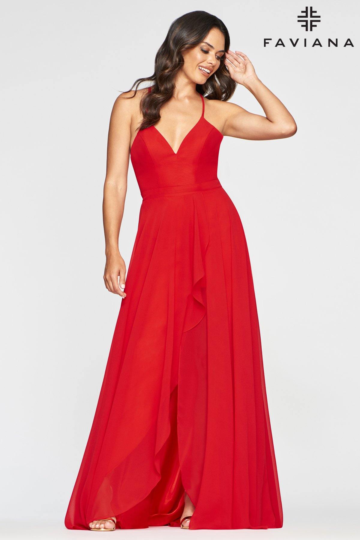 Faviana S10413 Bridesmaids Long Formal Prom Dress - The Dress Outlet Faviana