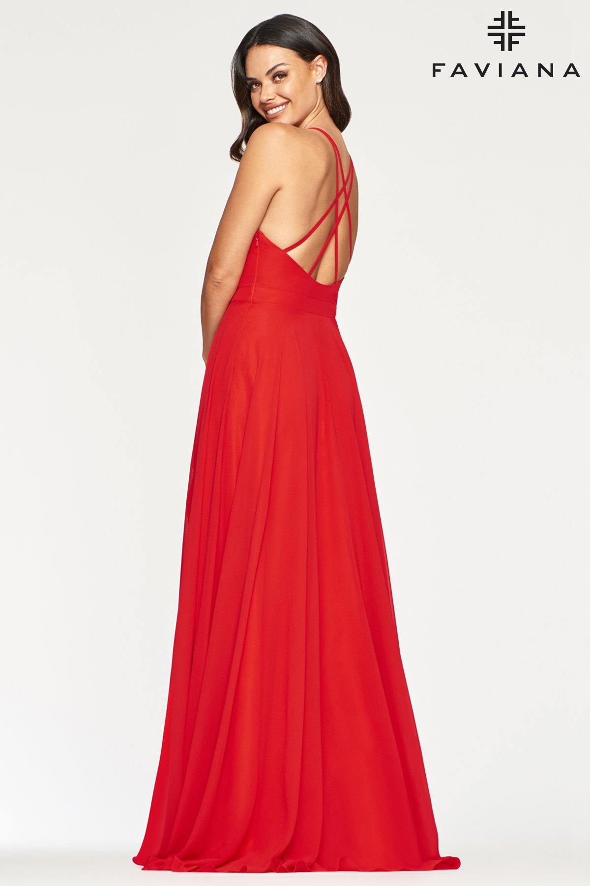 Faviana S10413 Bridesmaids Long Formal Prom Dress - The Dress Outlet Faviana