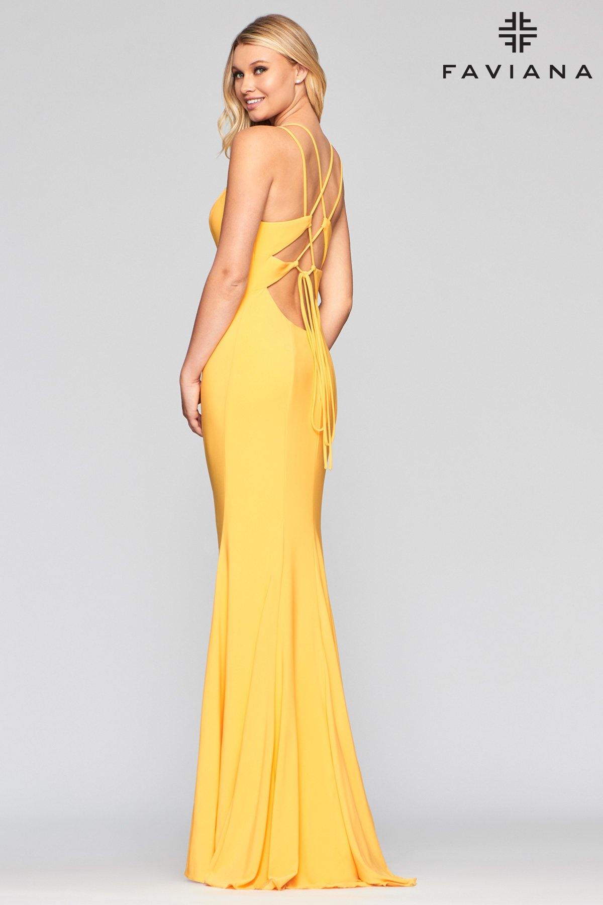 Faviana S10418 Long Formal Bridesmaids Prom Dress - The Dress Outlet Faviana