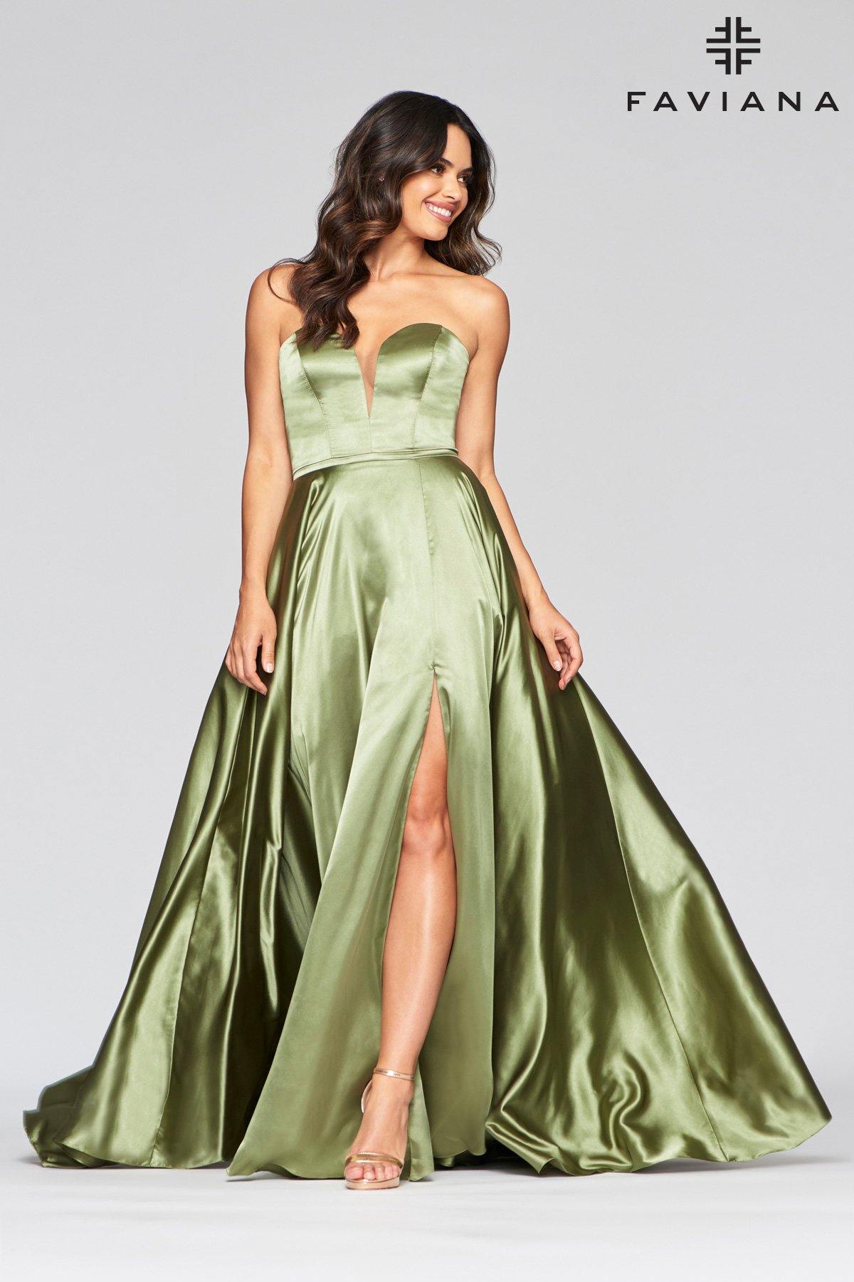 Faviana S10428 Long Formal Strapless Prom Dress - The Dress Outlet Faviana