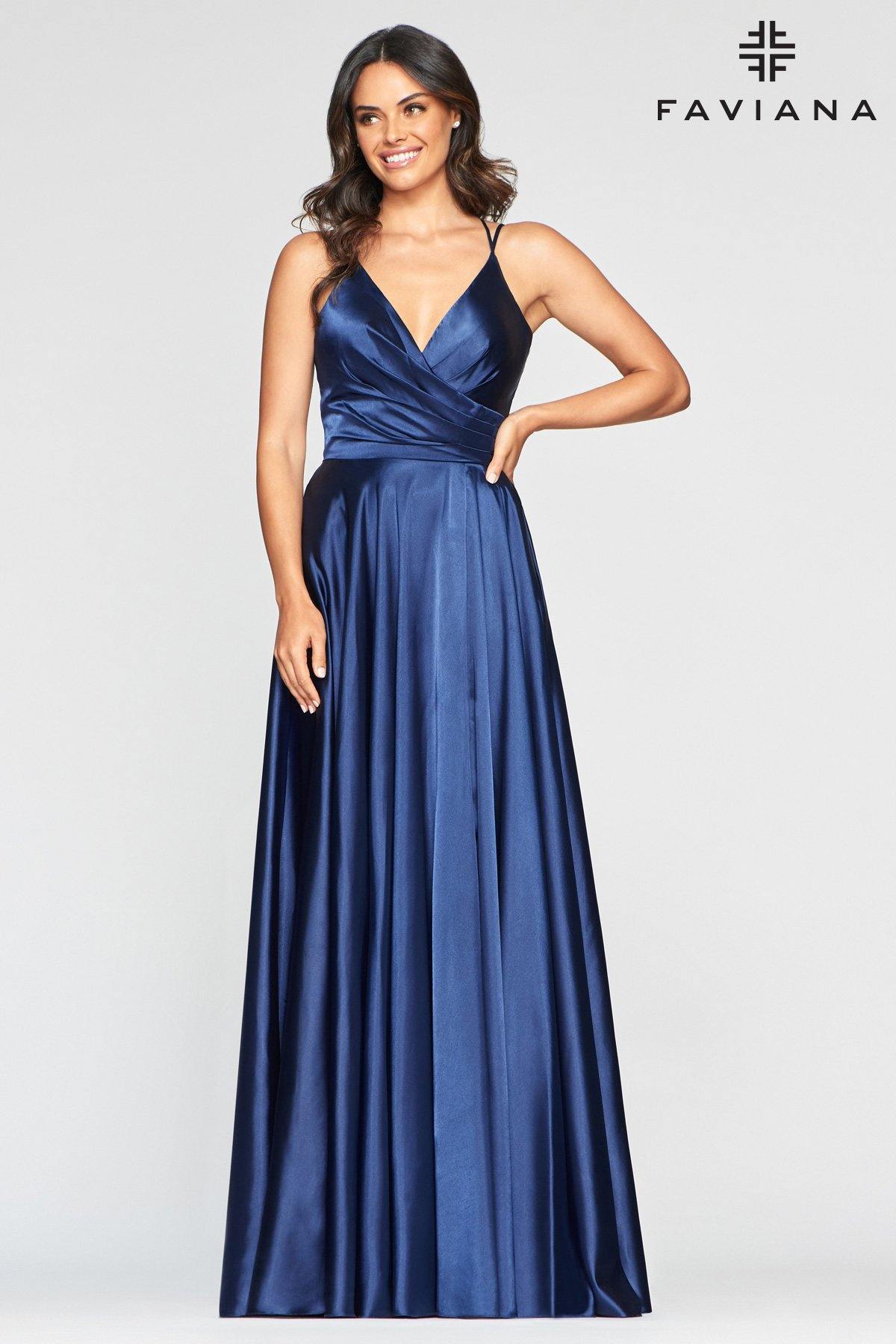 Faviana S10429 Long Formal Bridesmaids Prom Dress - The Dress Outlet Faviana