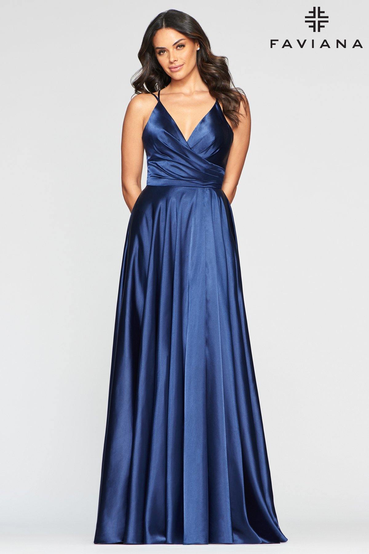 Faviana S10429 Long Formal Bridesmaids Prom Dress - The Dress Outlet Faviana
