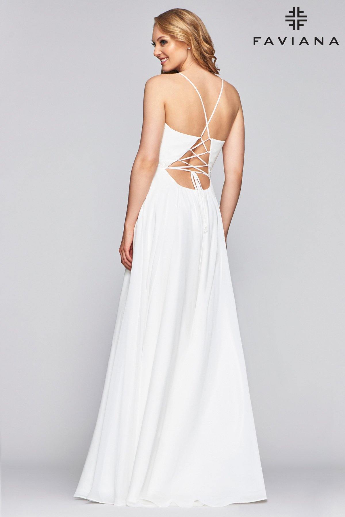 Faviana S10435 Long Bridesmaids Evening Prom Dress - The Dress Outlet Faviana
