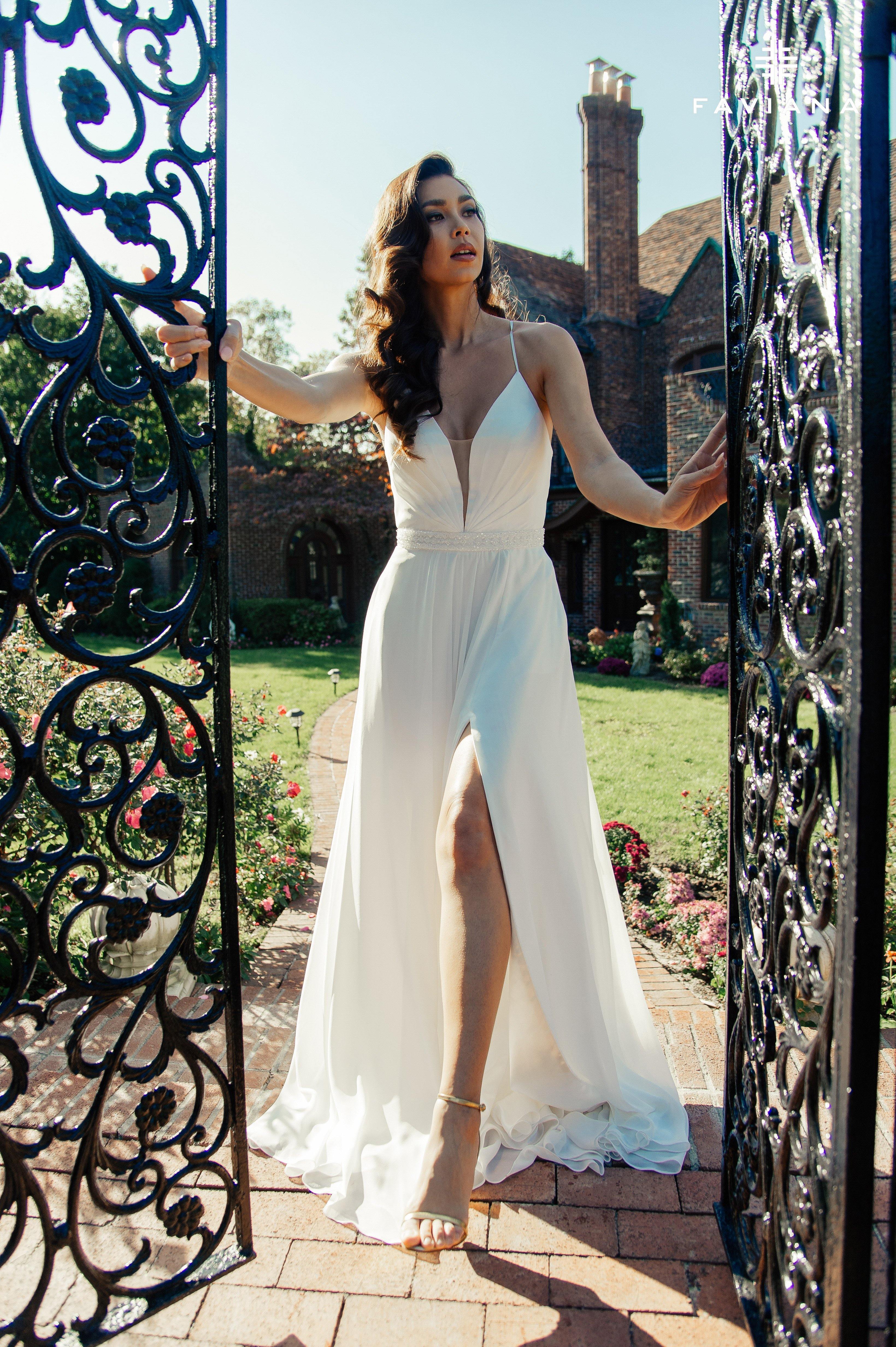Faviana S10435 Long Bridesmaids Evening Prom Dress - The Dress Outlet Faviana