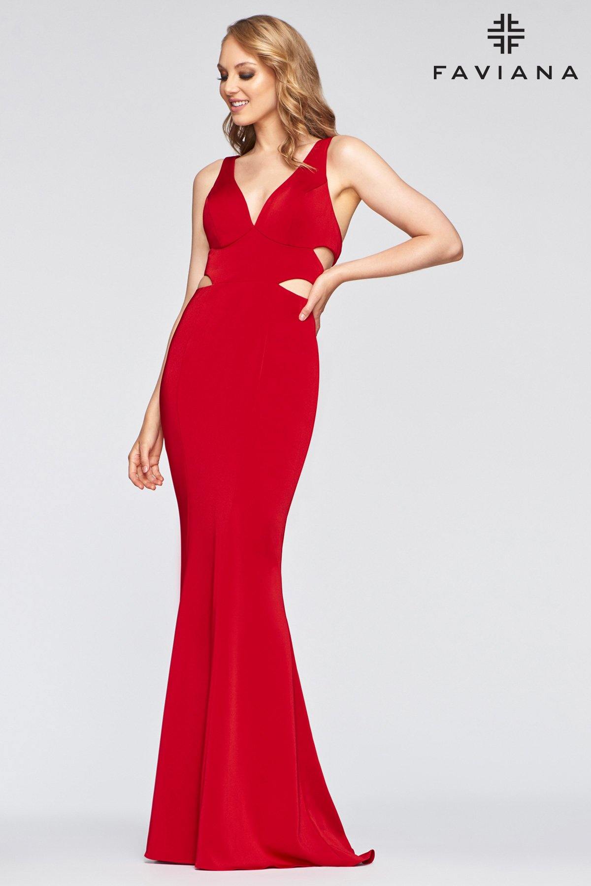 Faviana S10436 Long Formal Fitted Prom Dress - The Dress Outlet Faviana