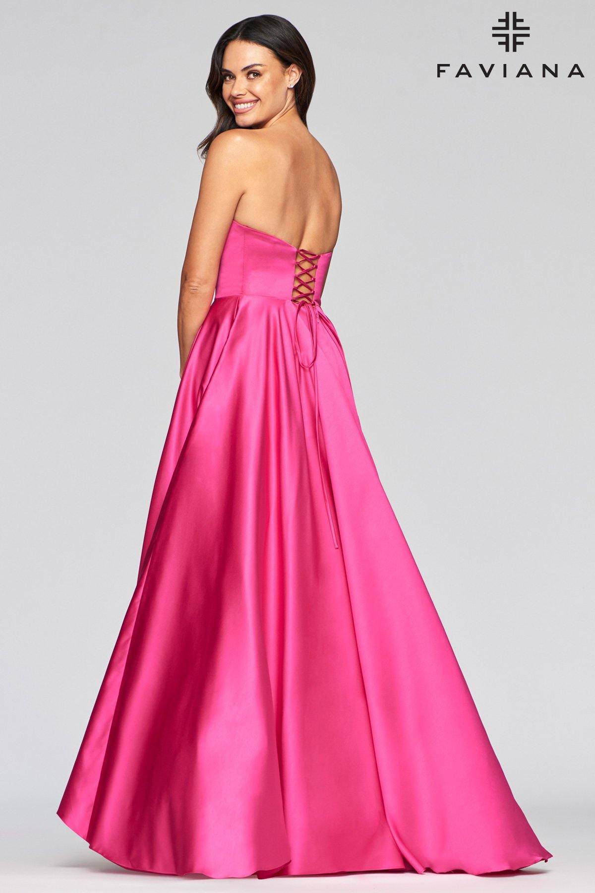 Faviana S10439 Long Straples Formal Prom Dress - The Dress Outlet Faviana