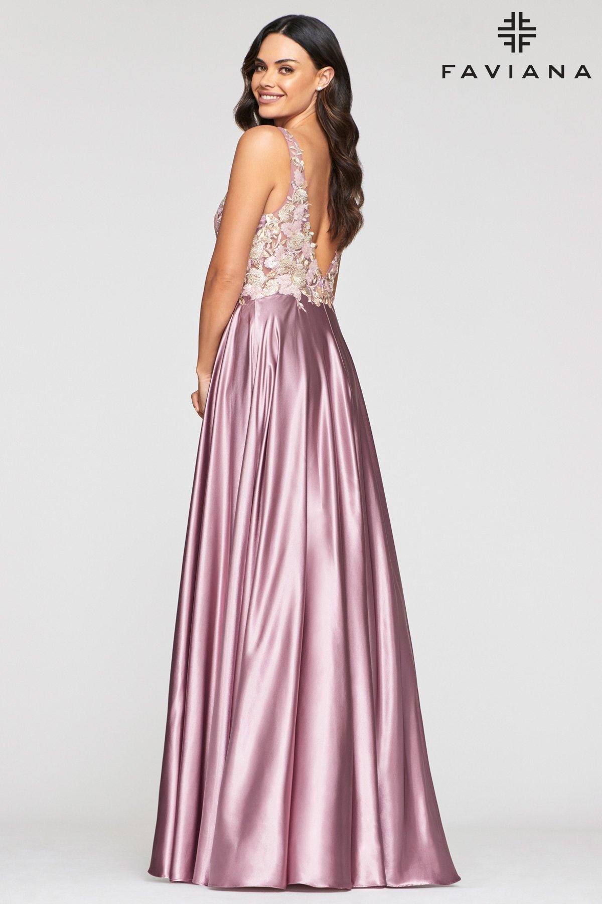 Faviana S10442 Long Formal Sleeveless Prom Dress - The Dress Outlet Faviana