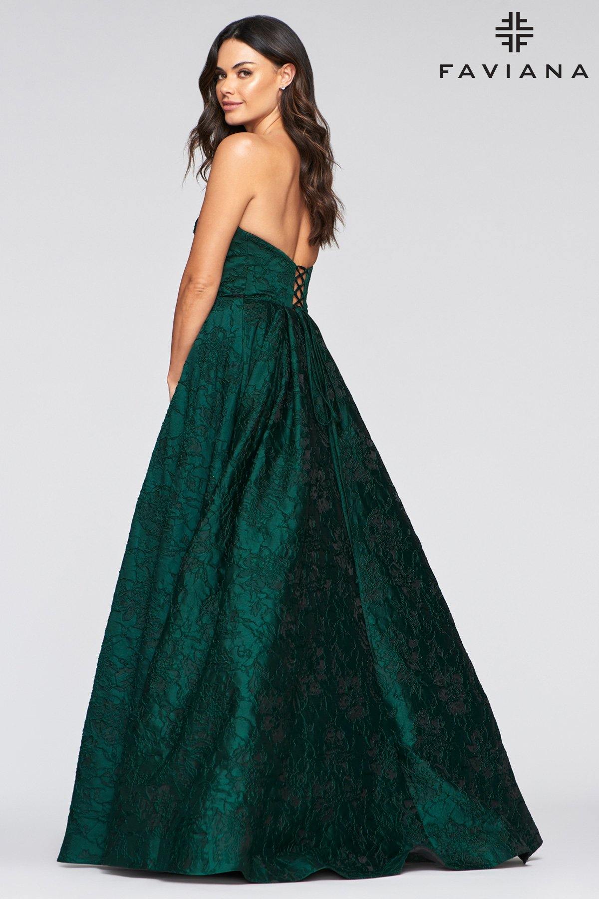 Faviana S10463 Long Strapless Prom Ball Gown - The Dress Outlet Faviana
