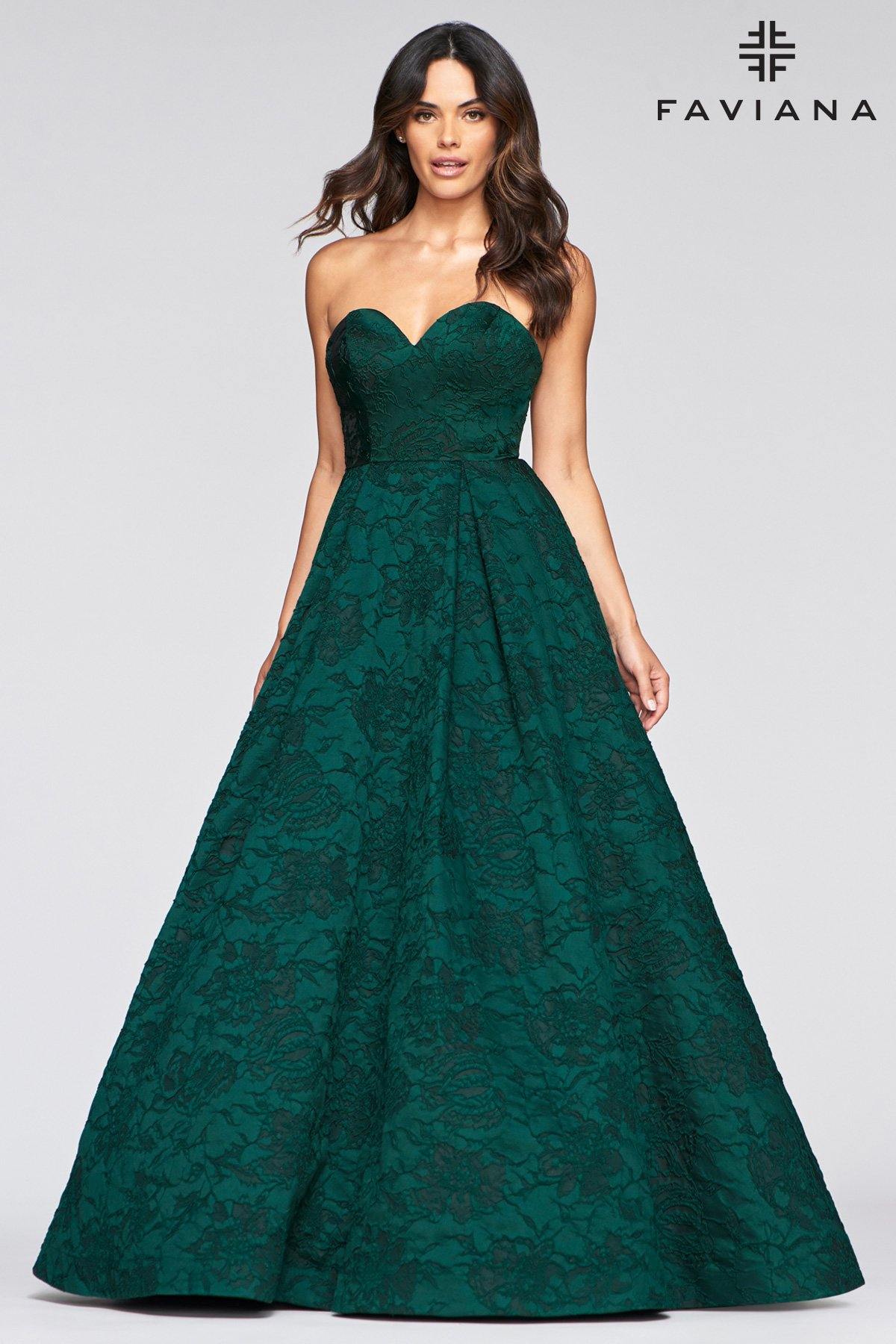 Faviana S10463 Long Strapless Prom Ball Gown - The Dress Outlet Faviana