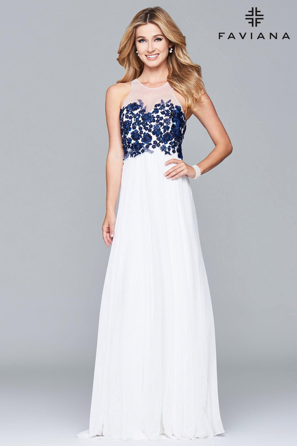 Faviana S7997 Long Sleeveless Formal Dress - The Dress Outlet Faviana