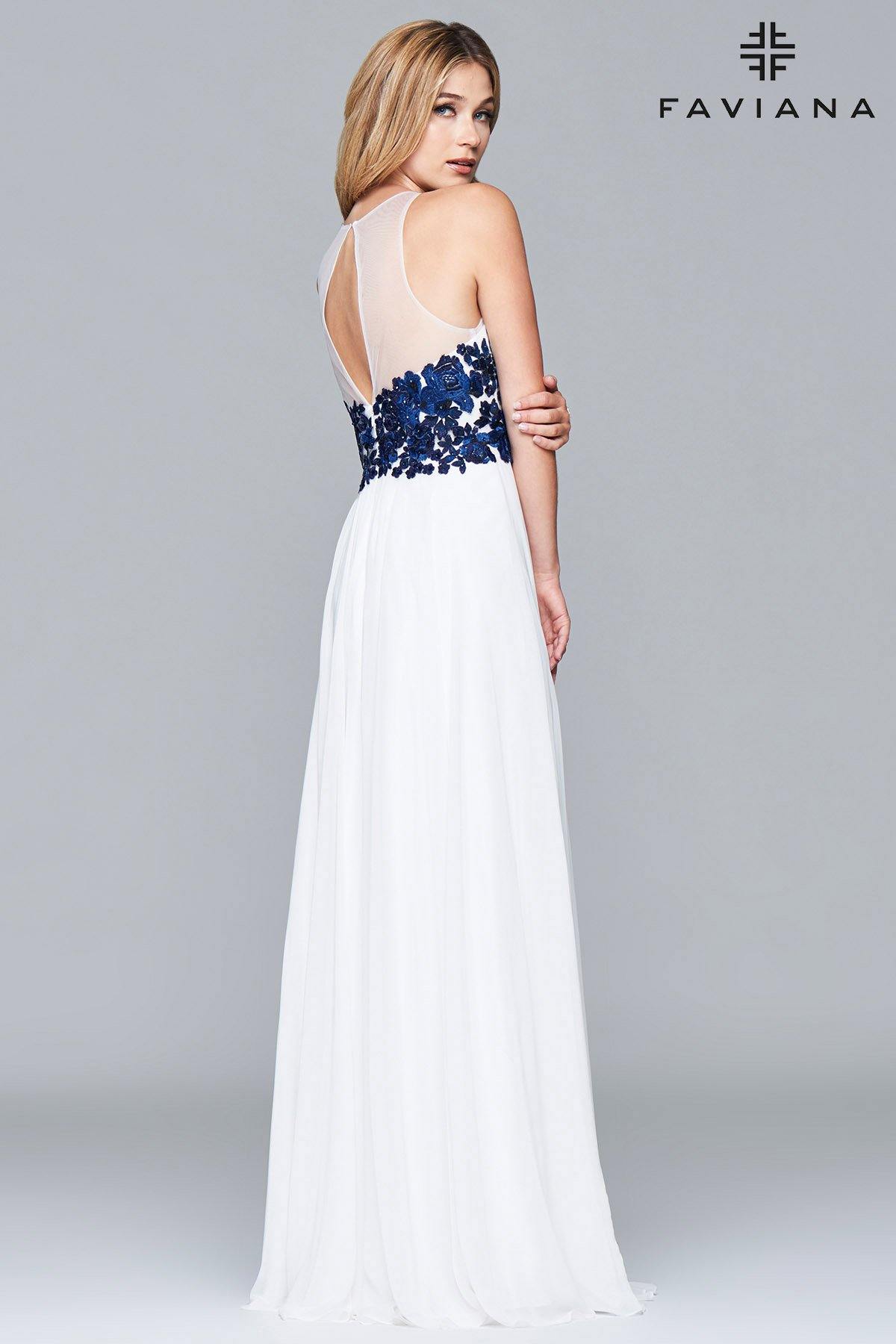 Faviana S7997 Long Sleeveless Formal Dress - The Dress Outlet Faviana